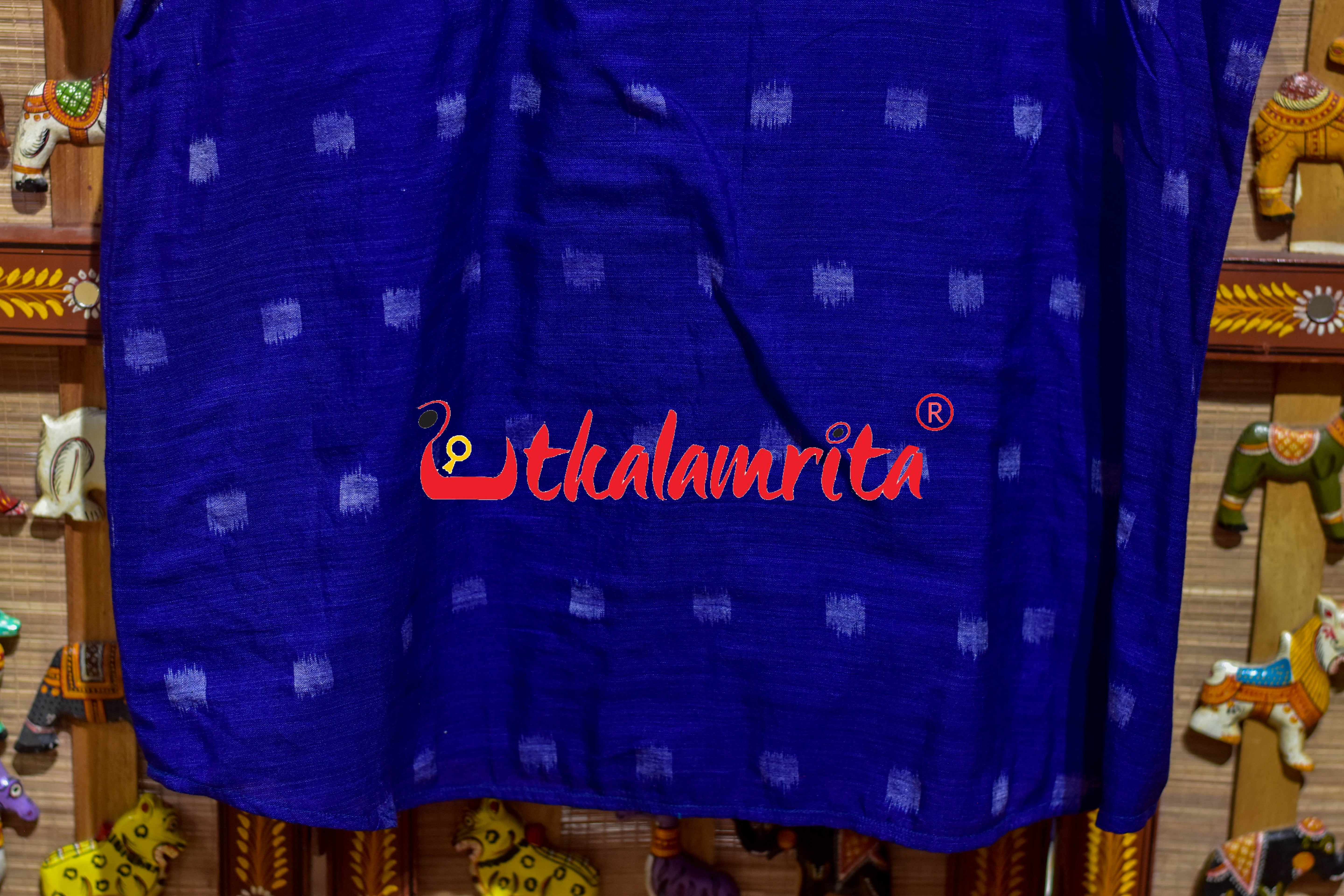 Blue Labanga Bandha Odia Letters (Men's Long Kurta)