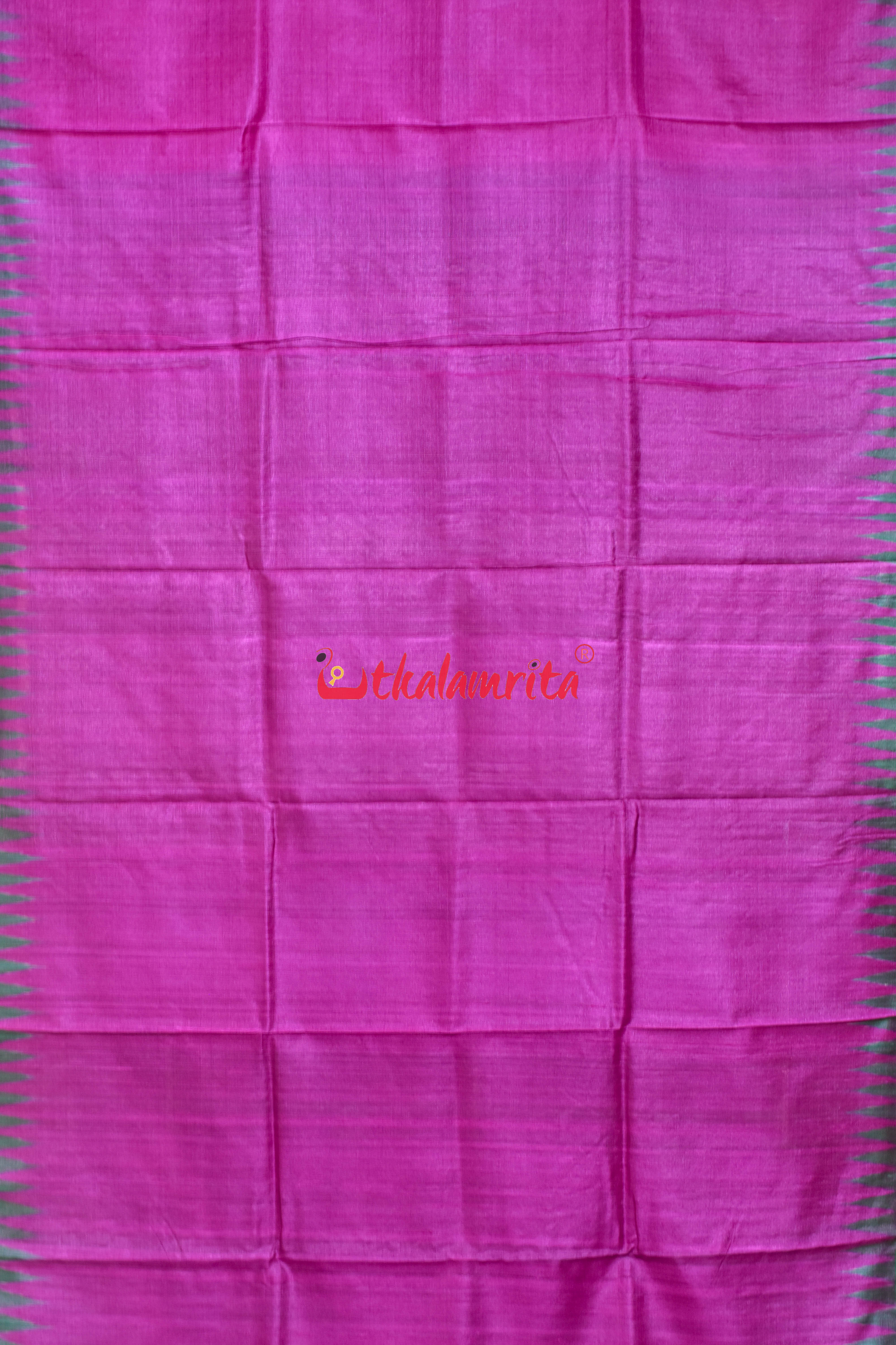 Magenta with Green Gopalpur Tussar Silk Saree