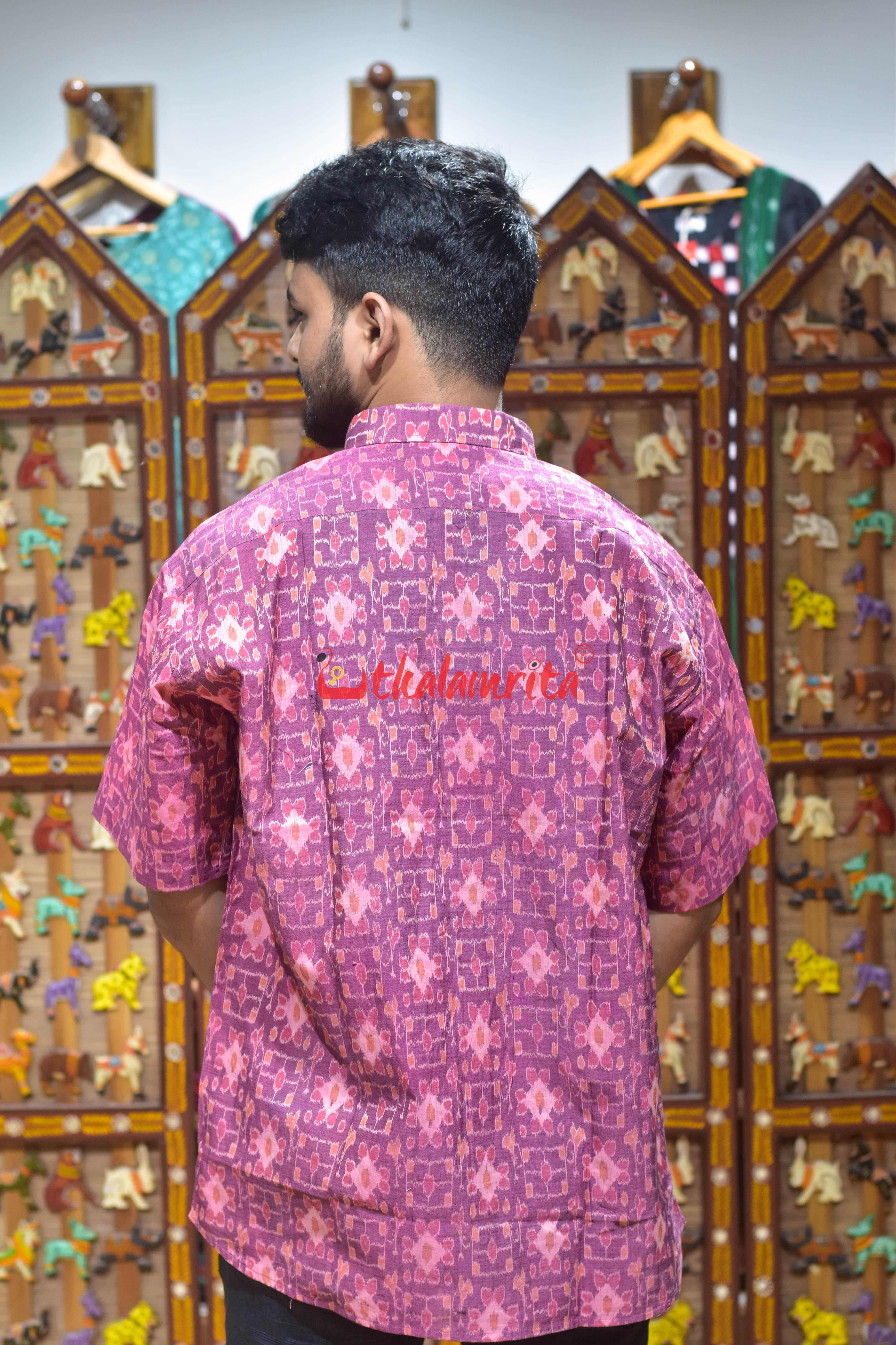 Pink Computer Design (Men's Half Shirt)
