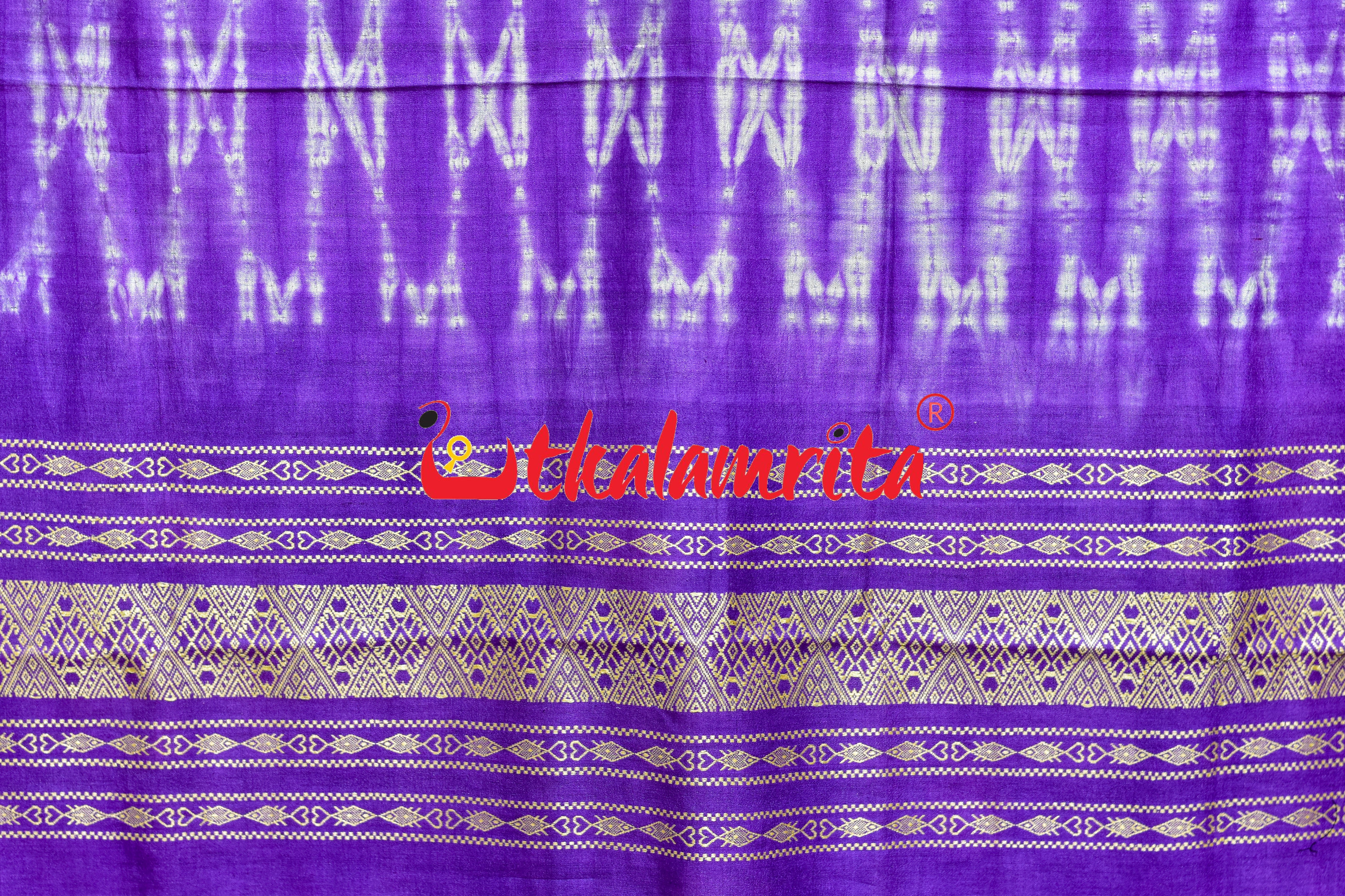 Violet Shibori with Jala Tussar (Dupatta)