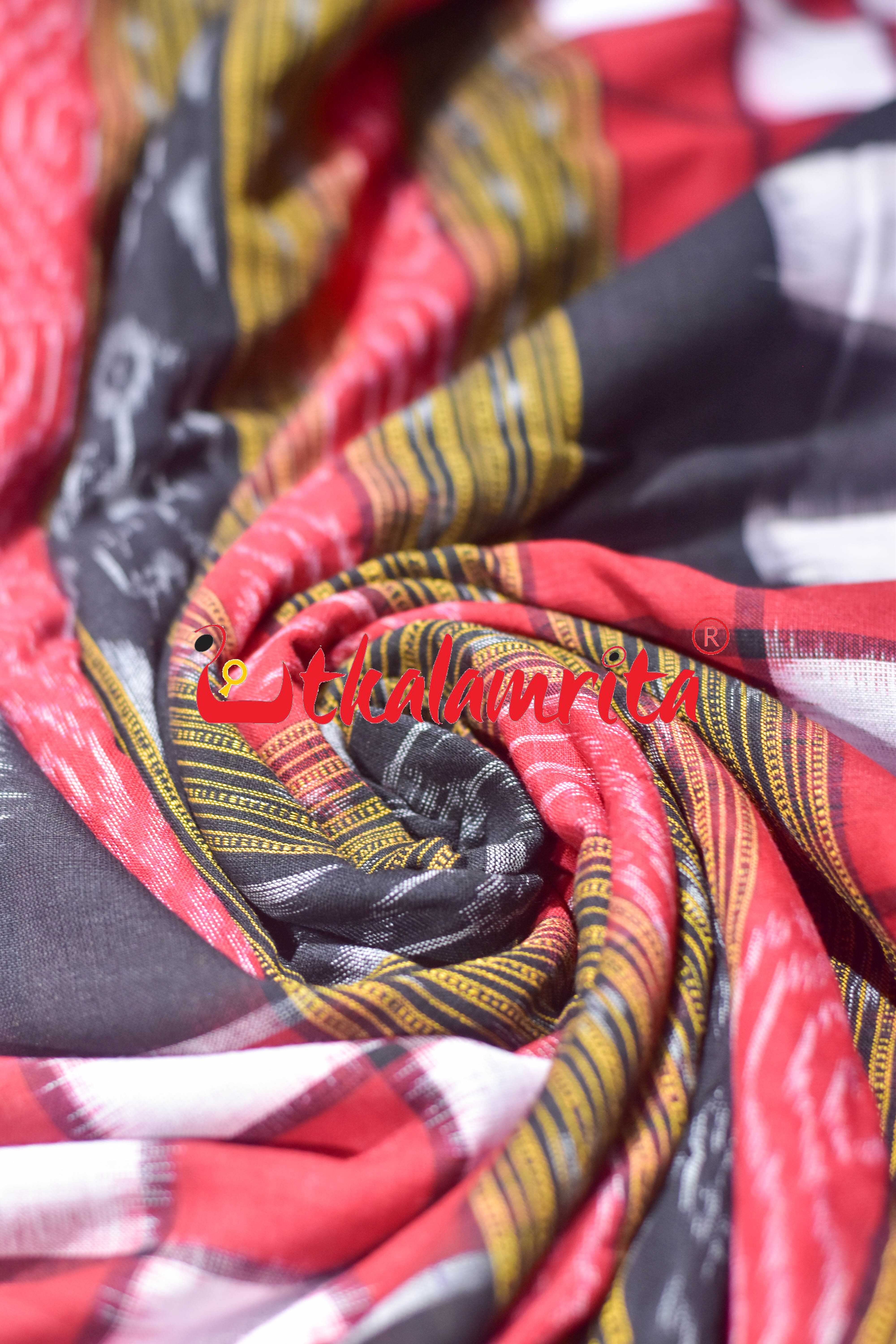 Red Black Bichitrapuri Cotton (Fabric)