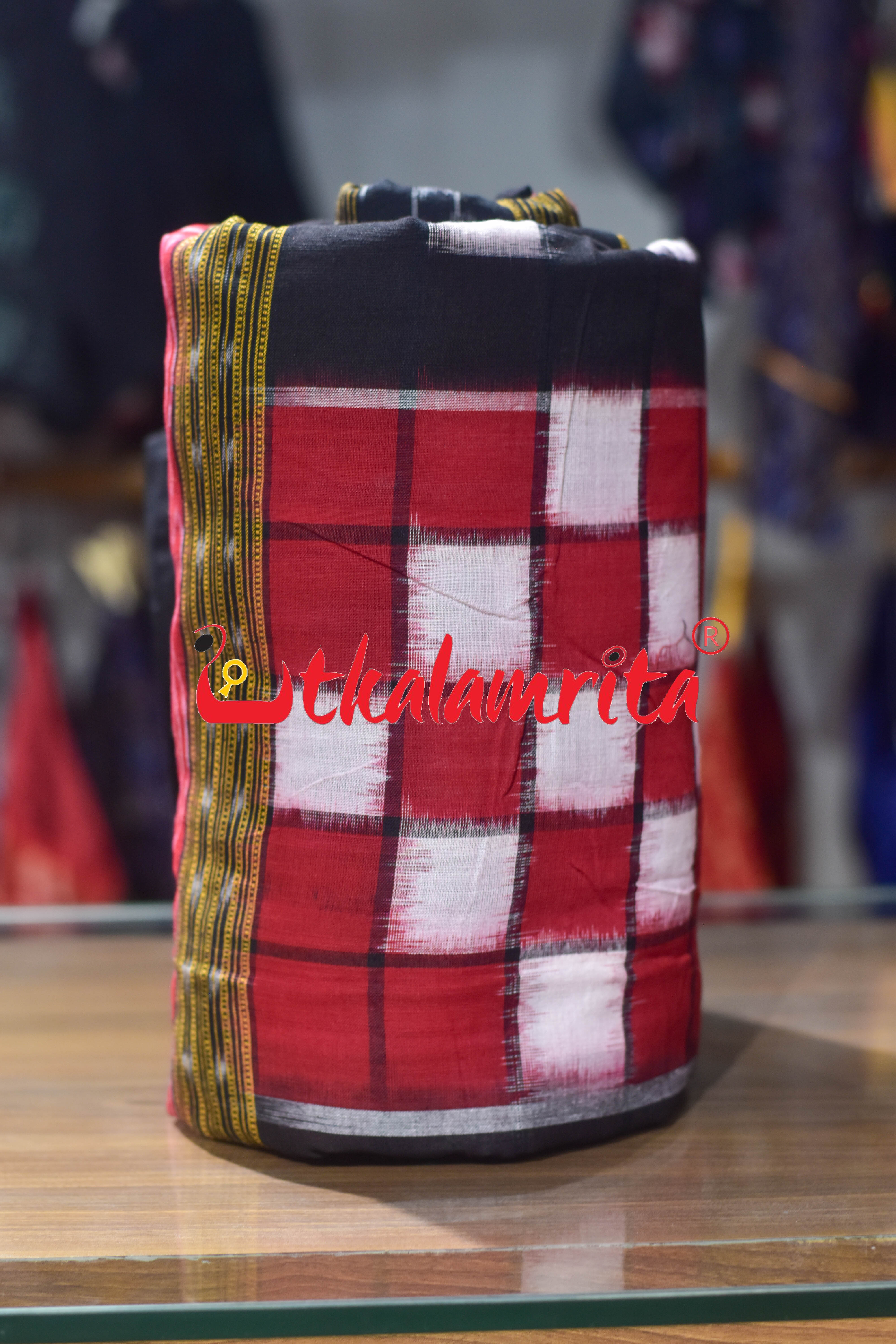 Red Black Bichitrapuri Cotton (Fabric)