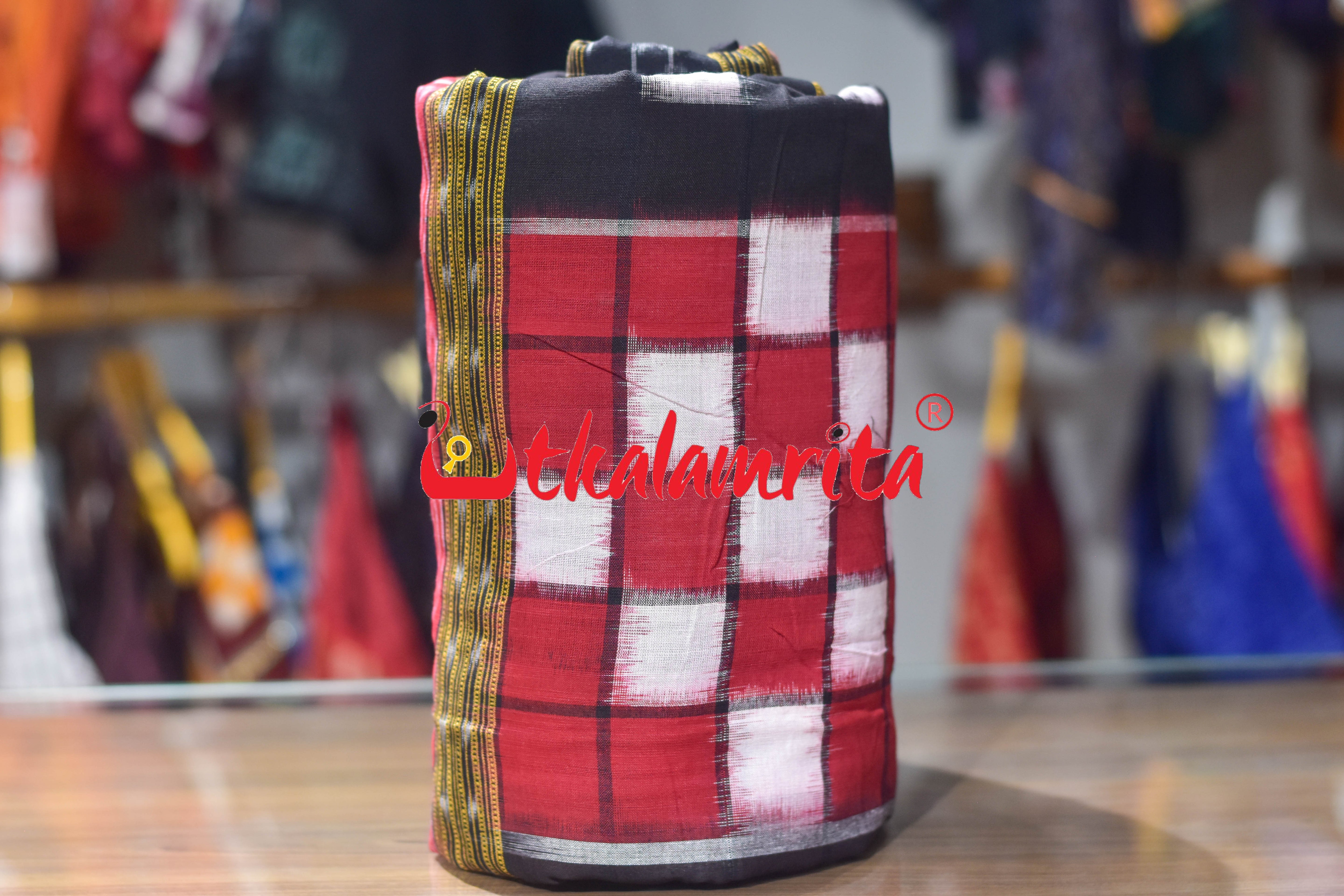 Red Black Bichitrapuri Cotton (Fabric)