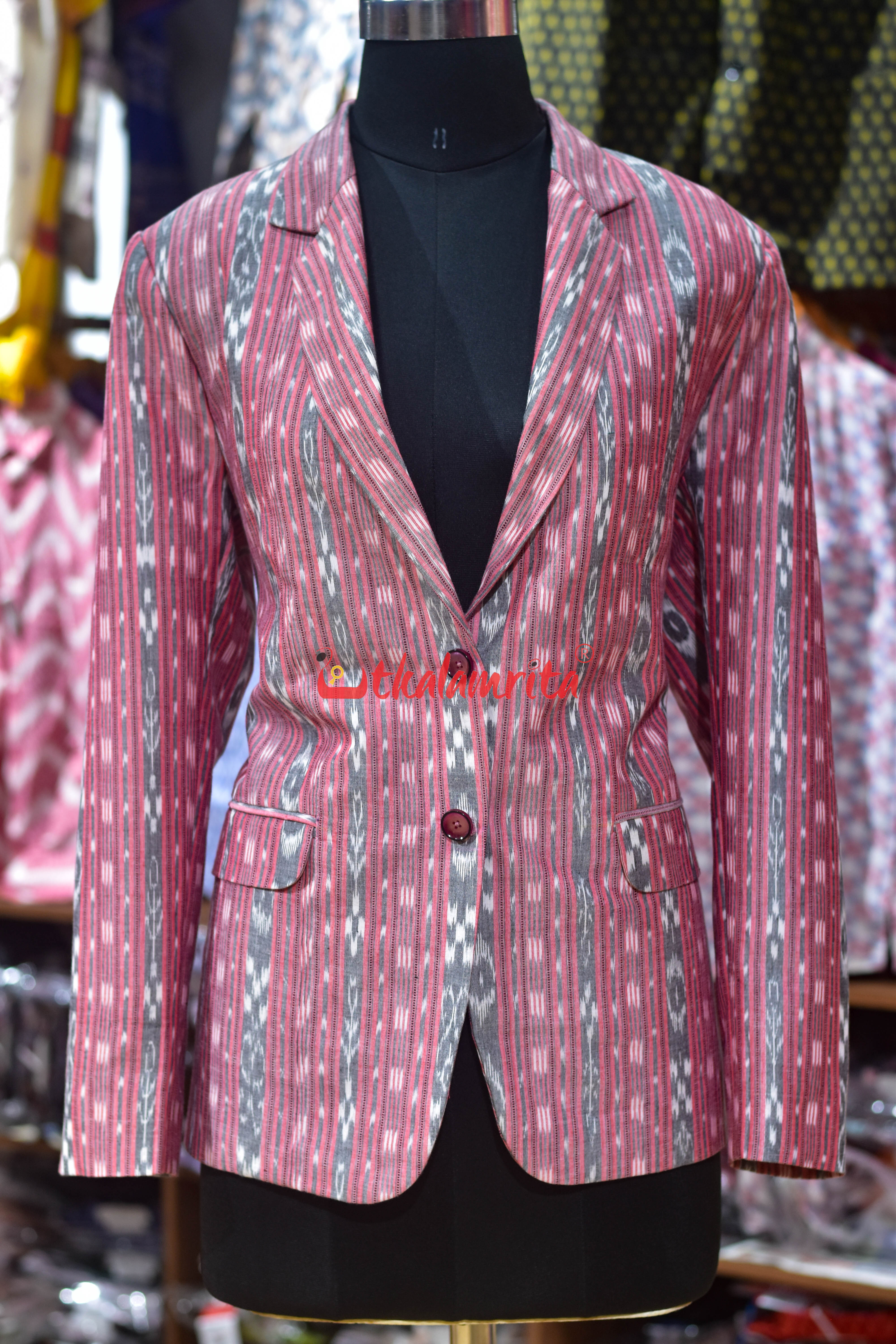 Light Pink Ikat (Ladies' Blazer)