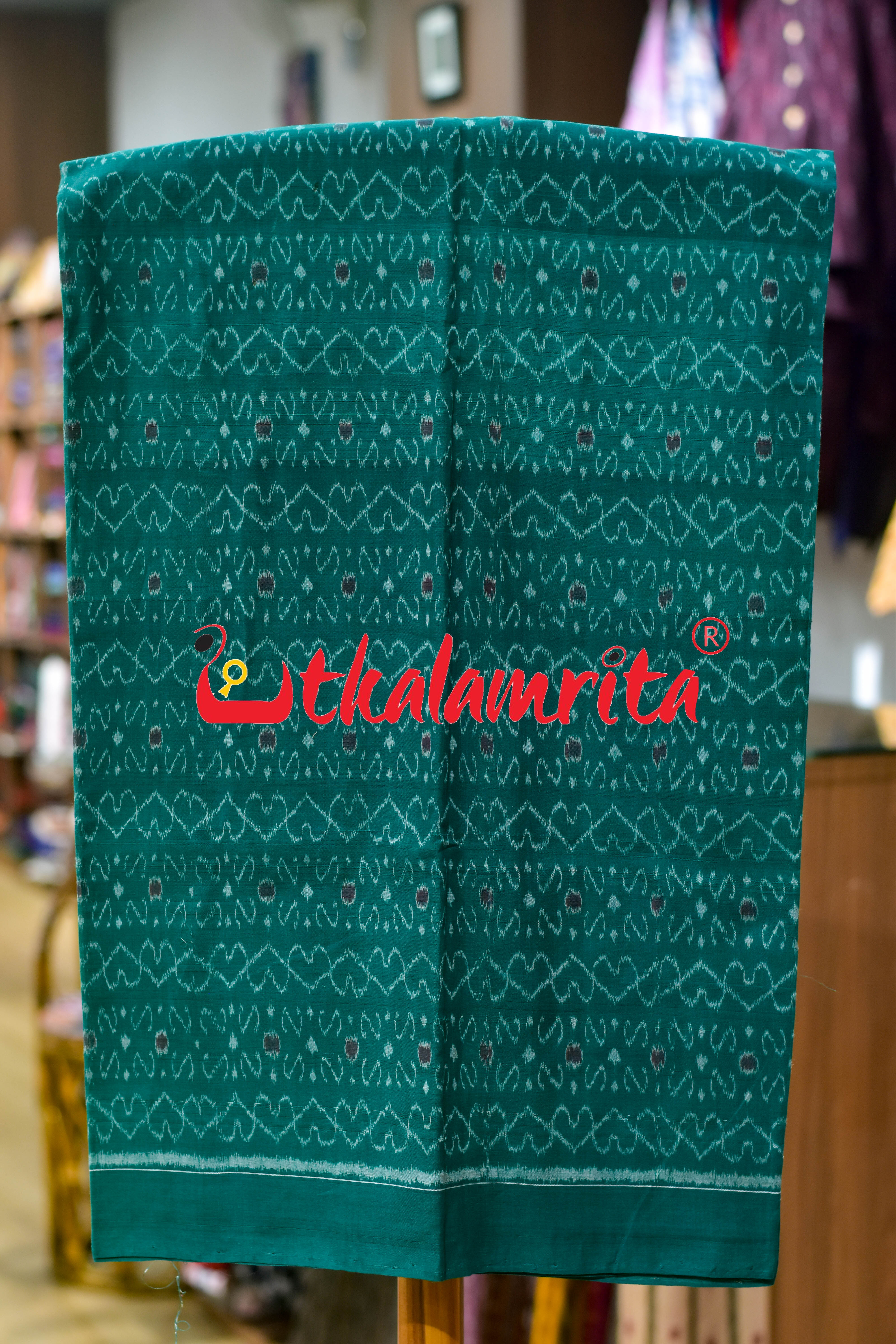 Green Red S Bandha Sambalpuri Dress Set