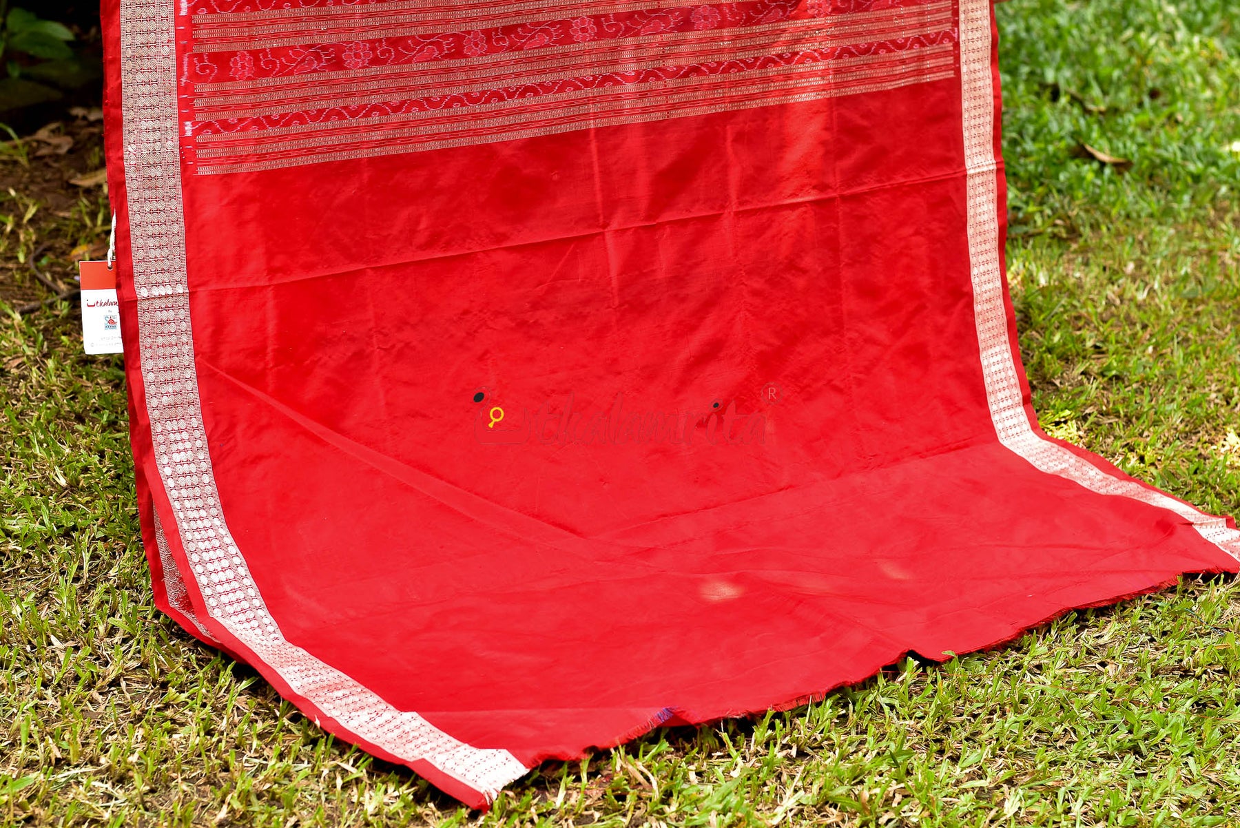 Blue Red Tribal Sambalpuri Silk
