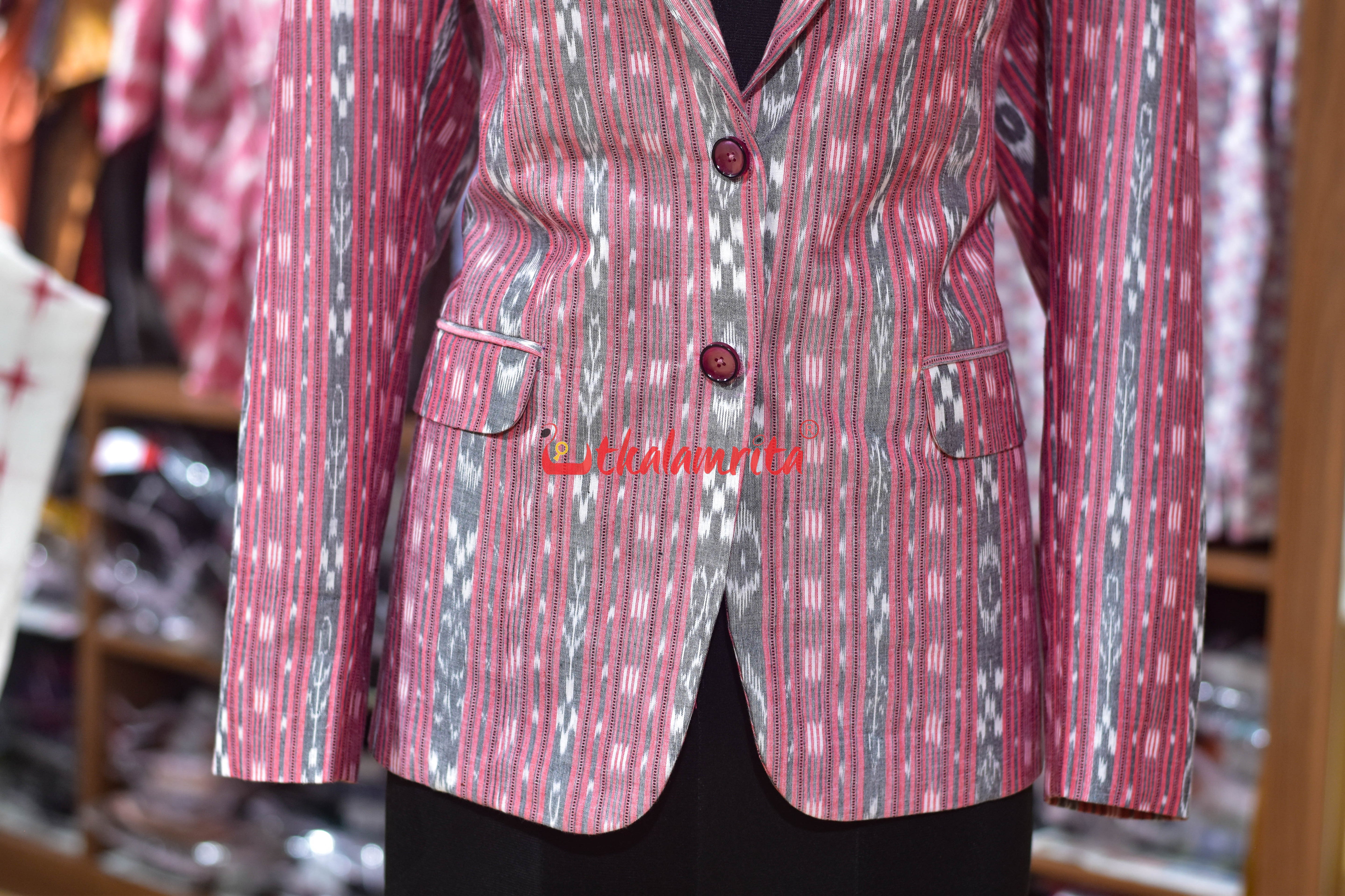 Light Pink Ikat (Ladies' Blazer)