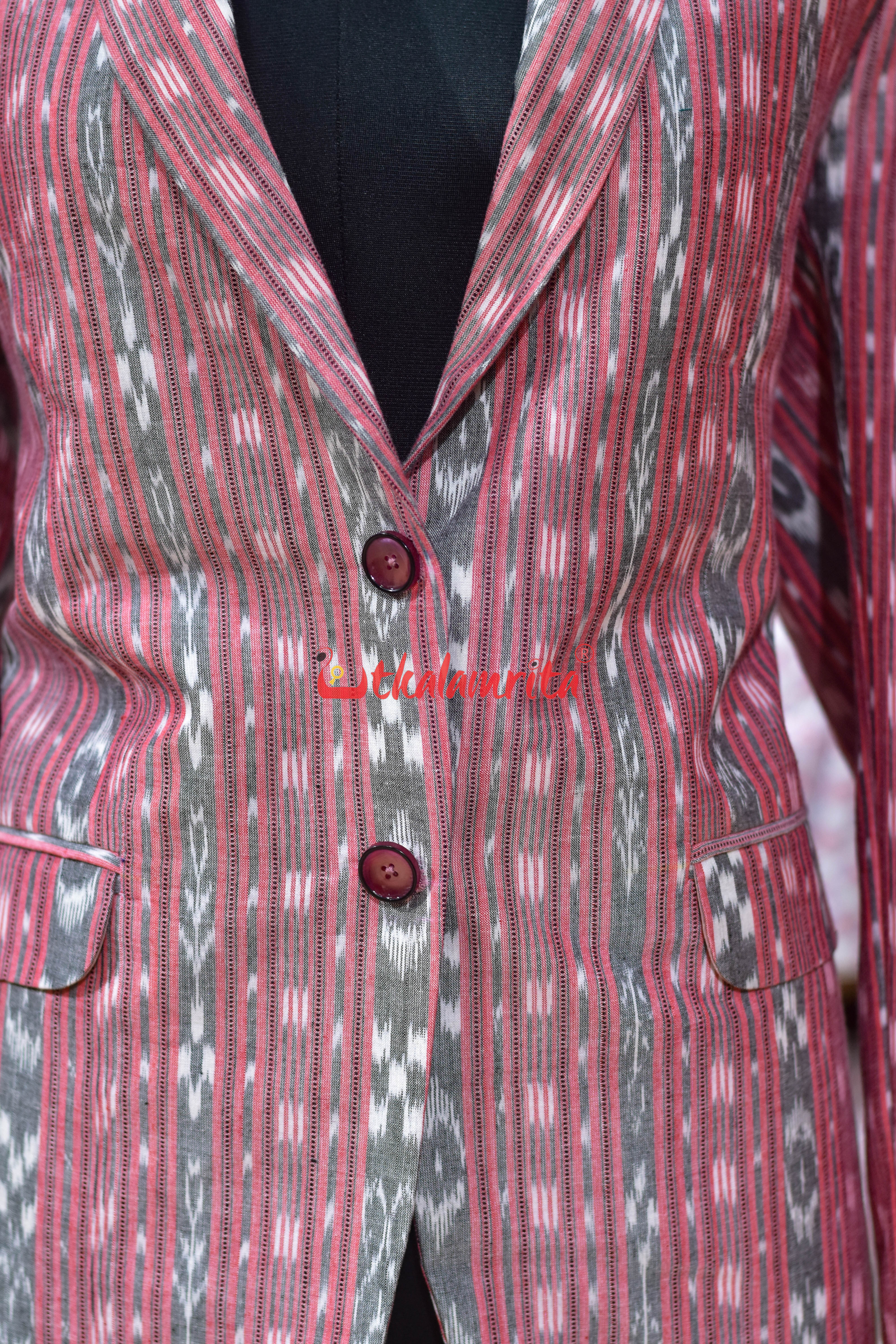 Light Pink Ikat (Ladies' Blazer)