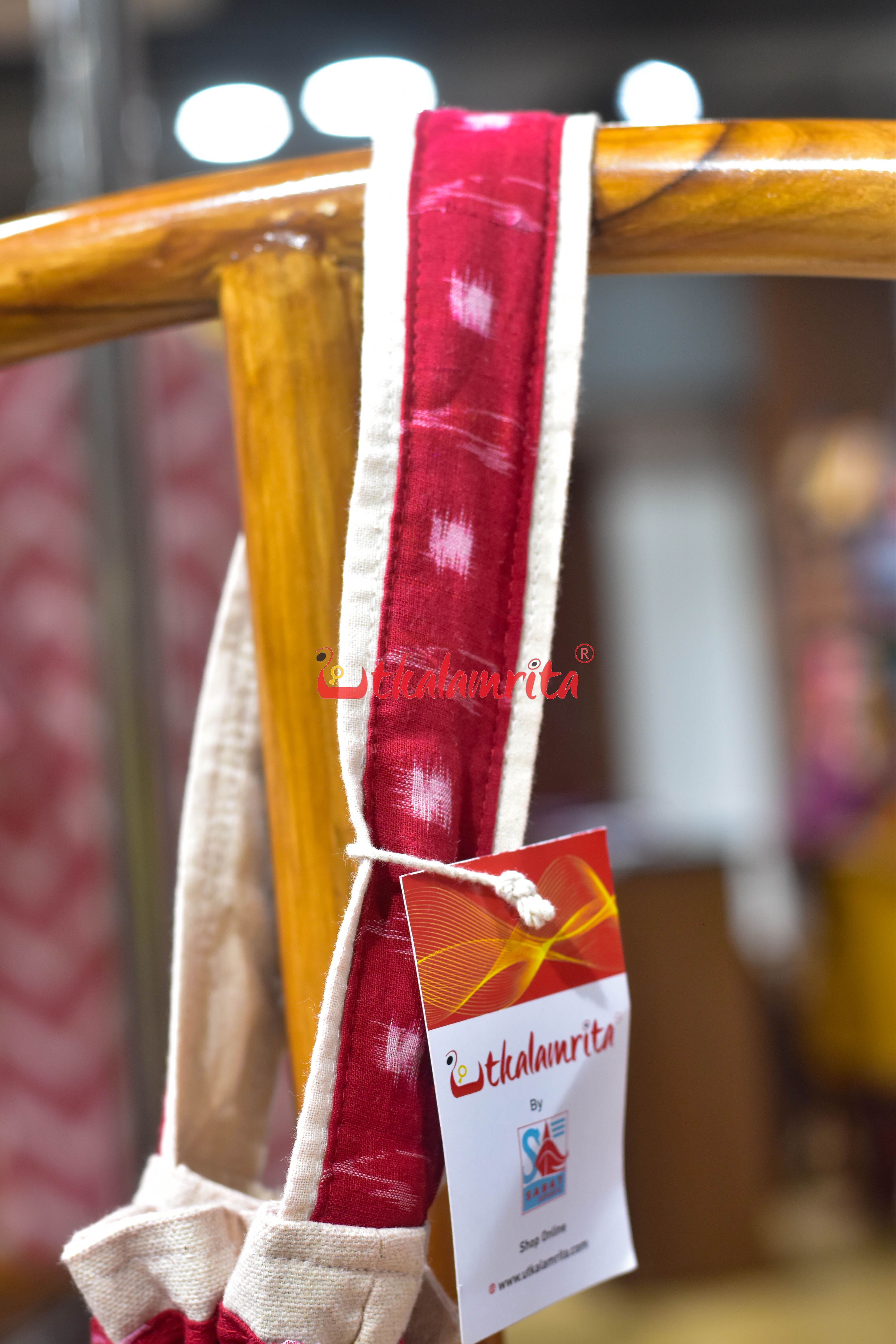 Red Lata Pasapali with Tribals Potli Bag