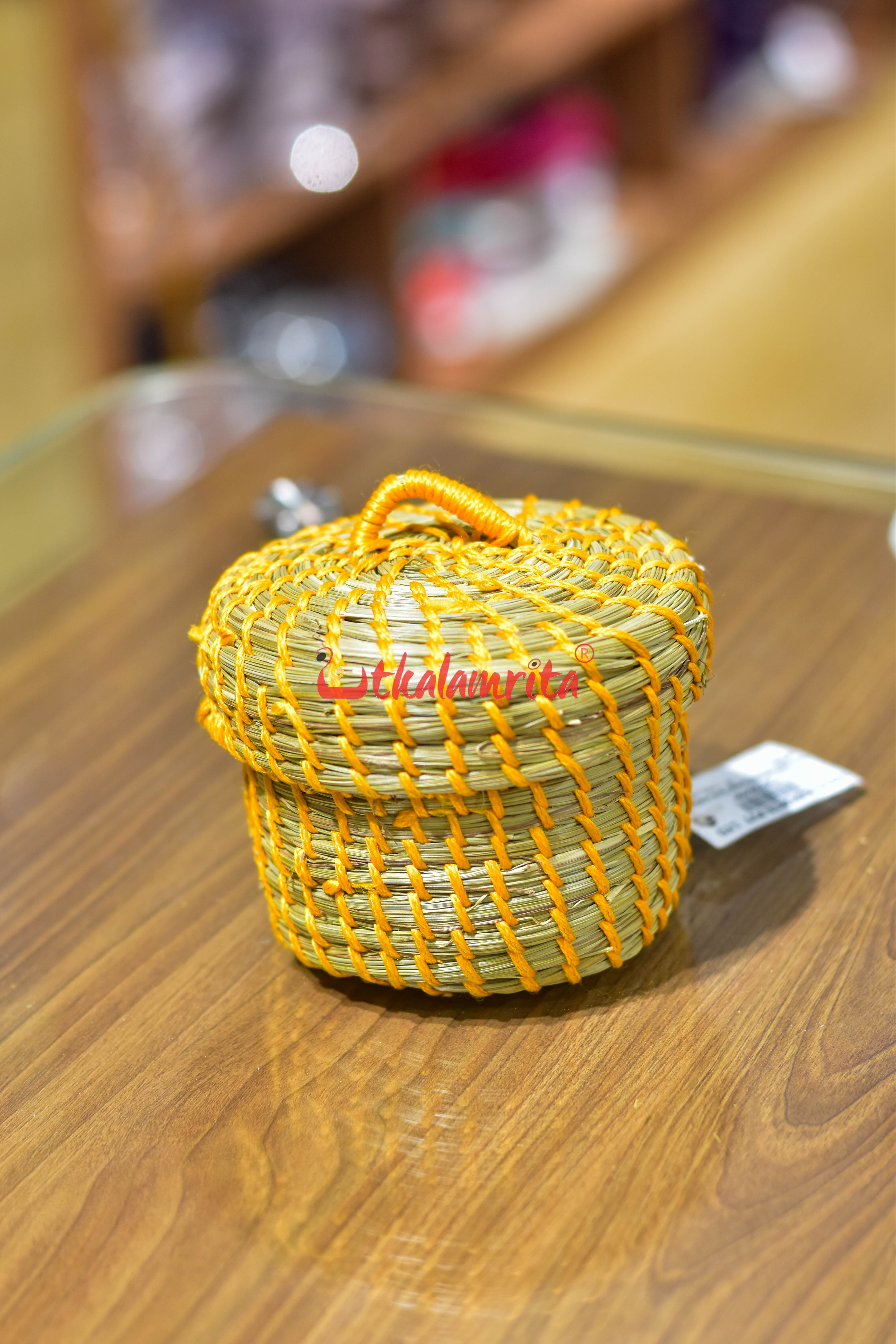 Sabai Mustard Yellow Thread Jewellery Box