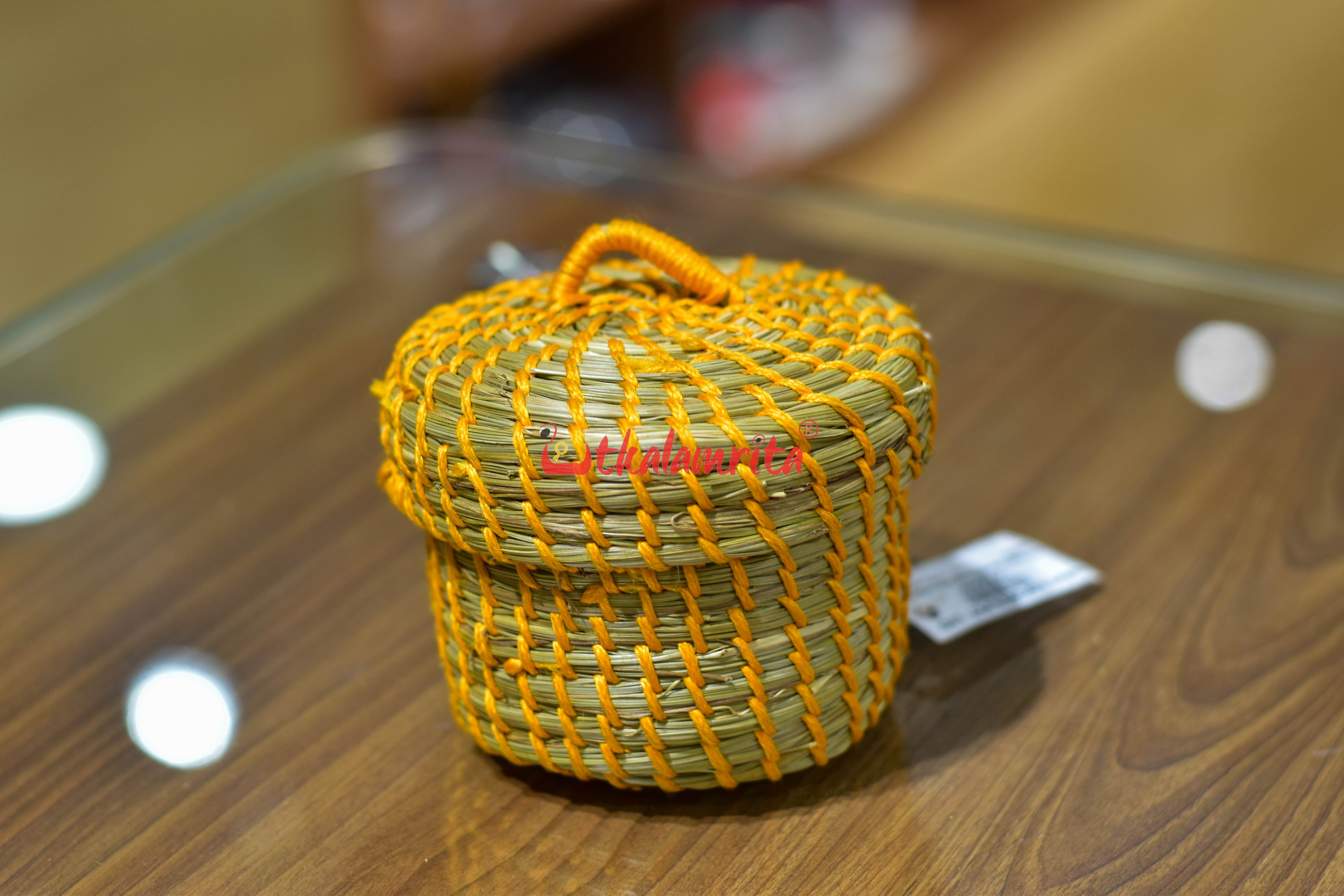 Sabai Mustard Yellow Thread Jewellery Box