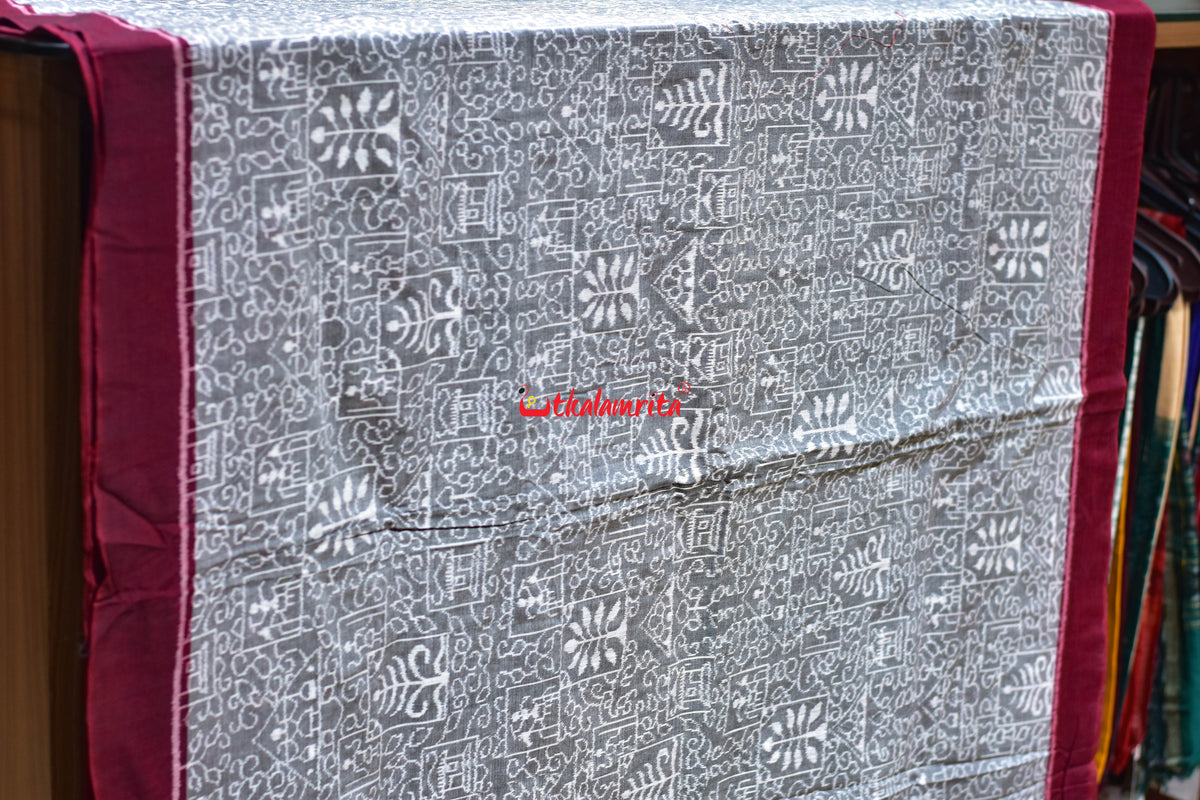 Grey Tribal Gacha Bandha Sambalpuri Cotton (Fabric)