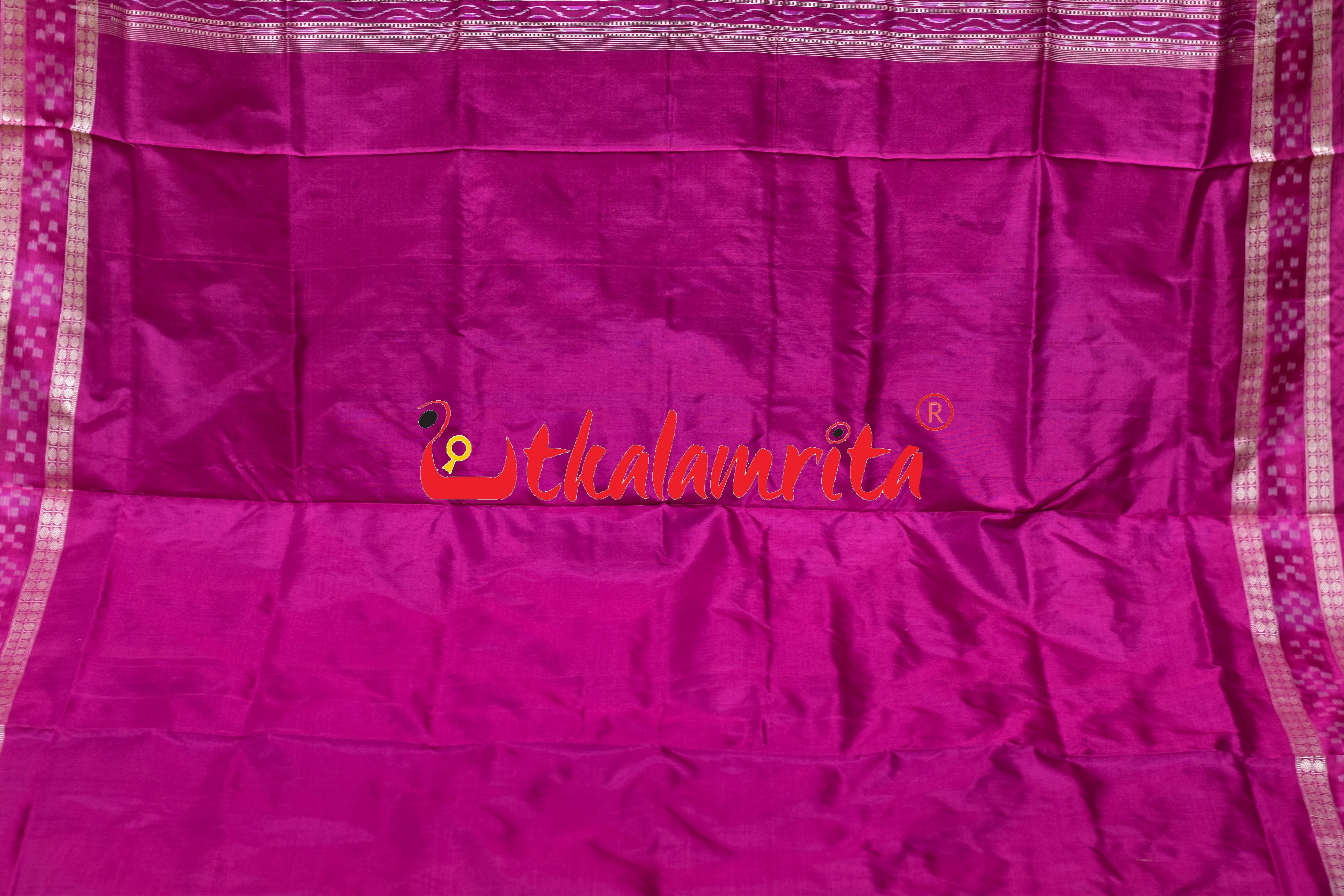 Blue Dhadi Pasapali Bandha Anchal Sambalpuri Silk Saree