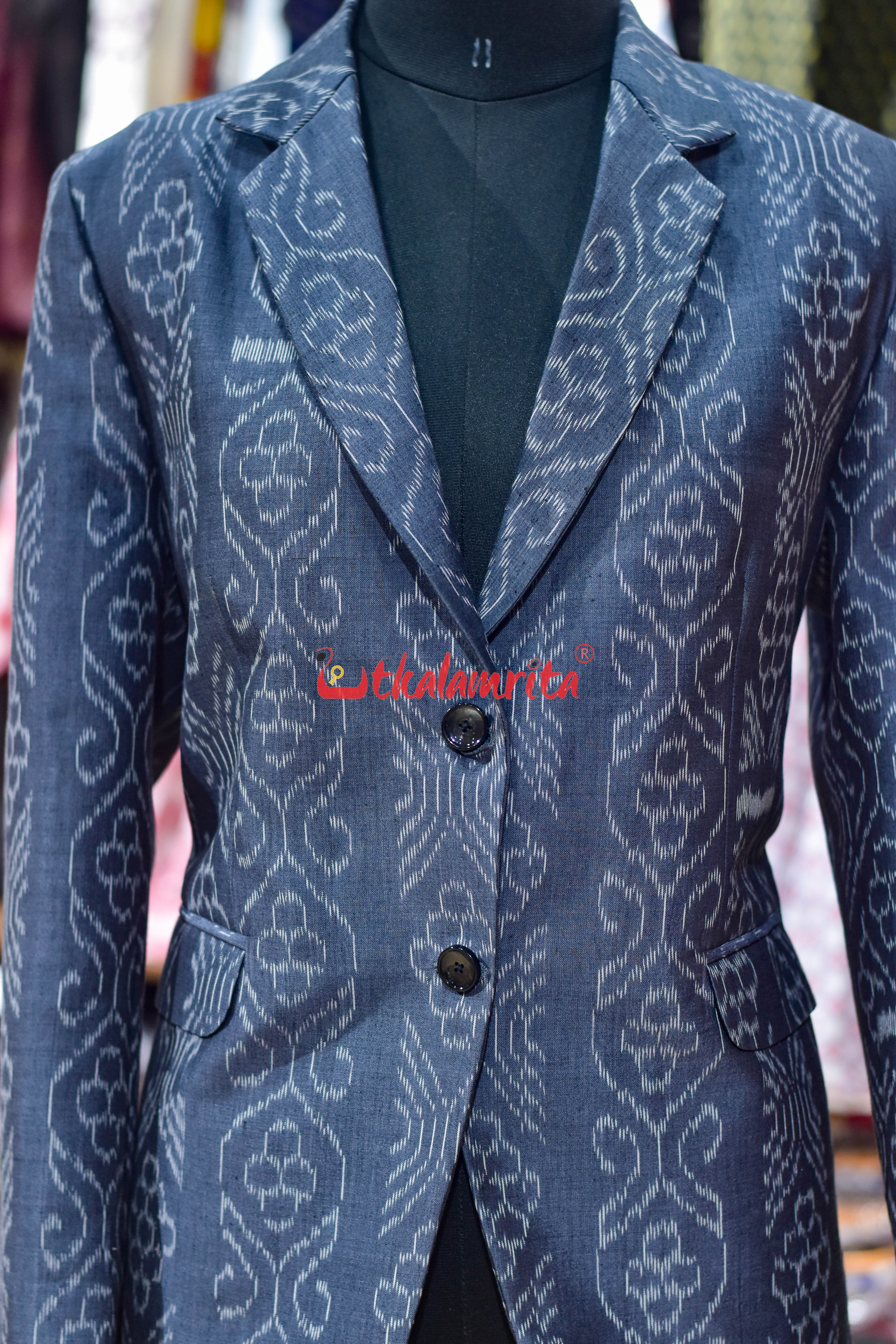 Grey Flower Bandha (Ladies' Blazer)