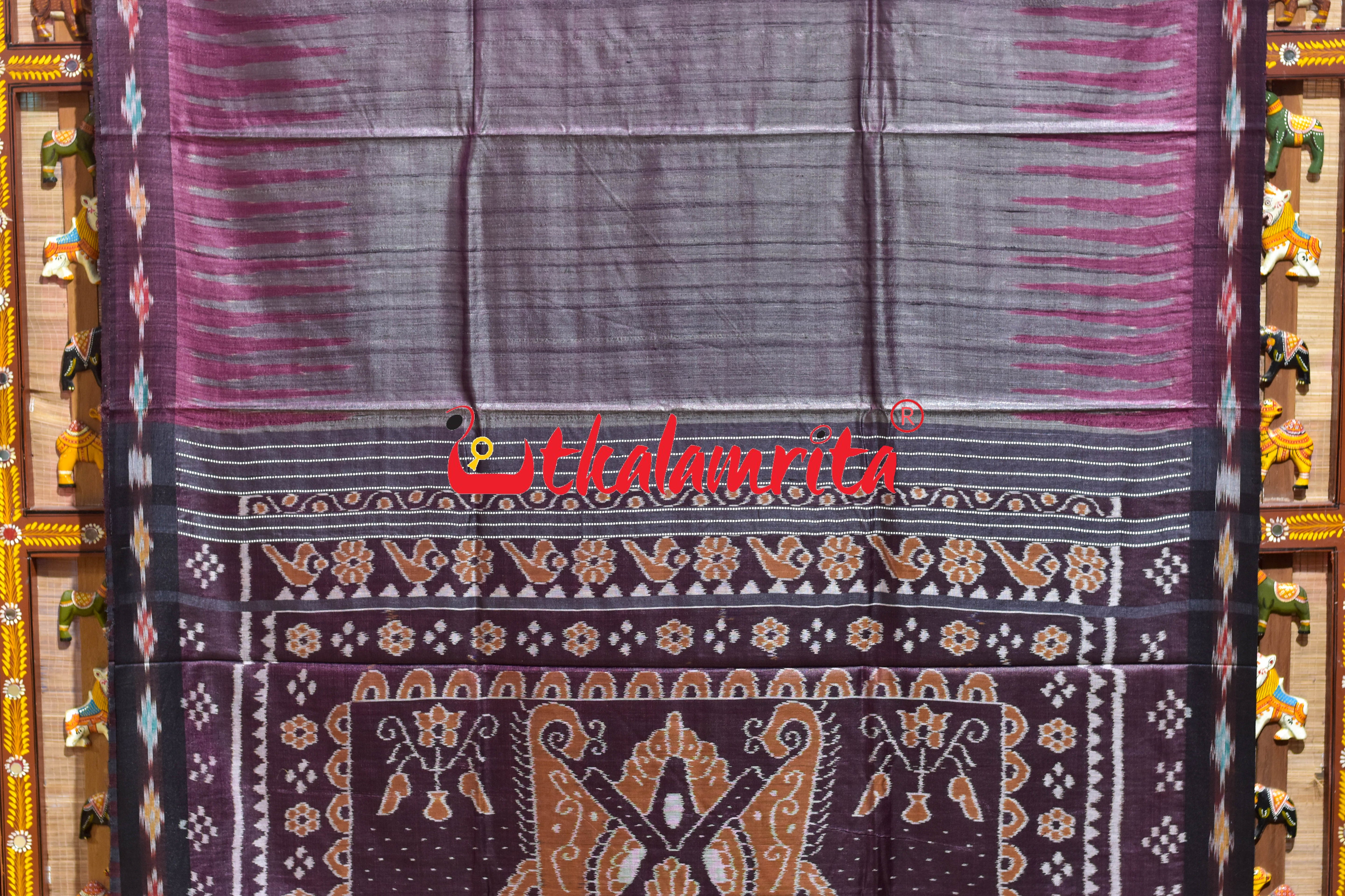 Burgundy Box Anchal Gopalpur Tussar Silk Saree