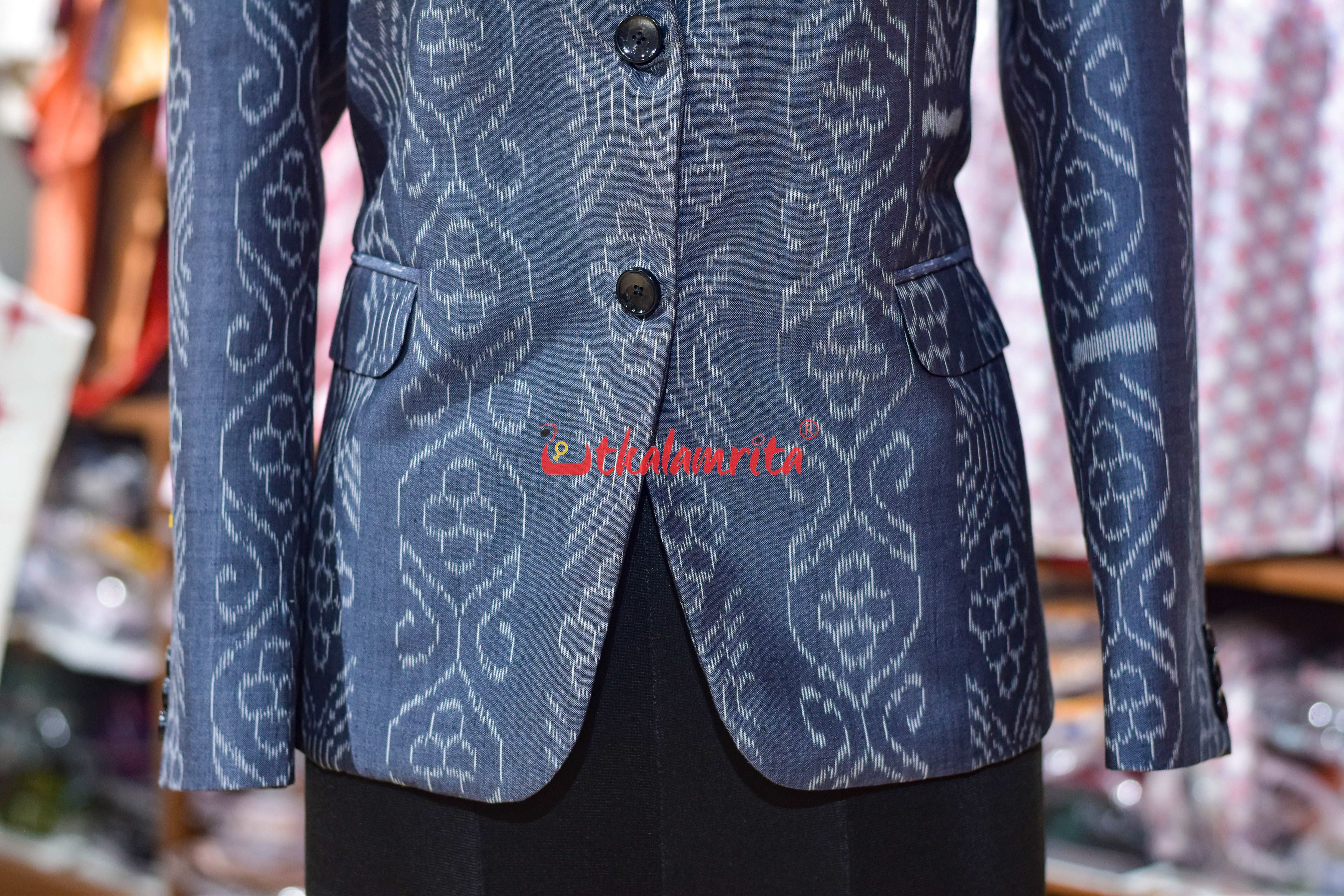 Grey Flower Bandha (Ladies' Blazer)