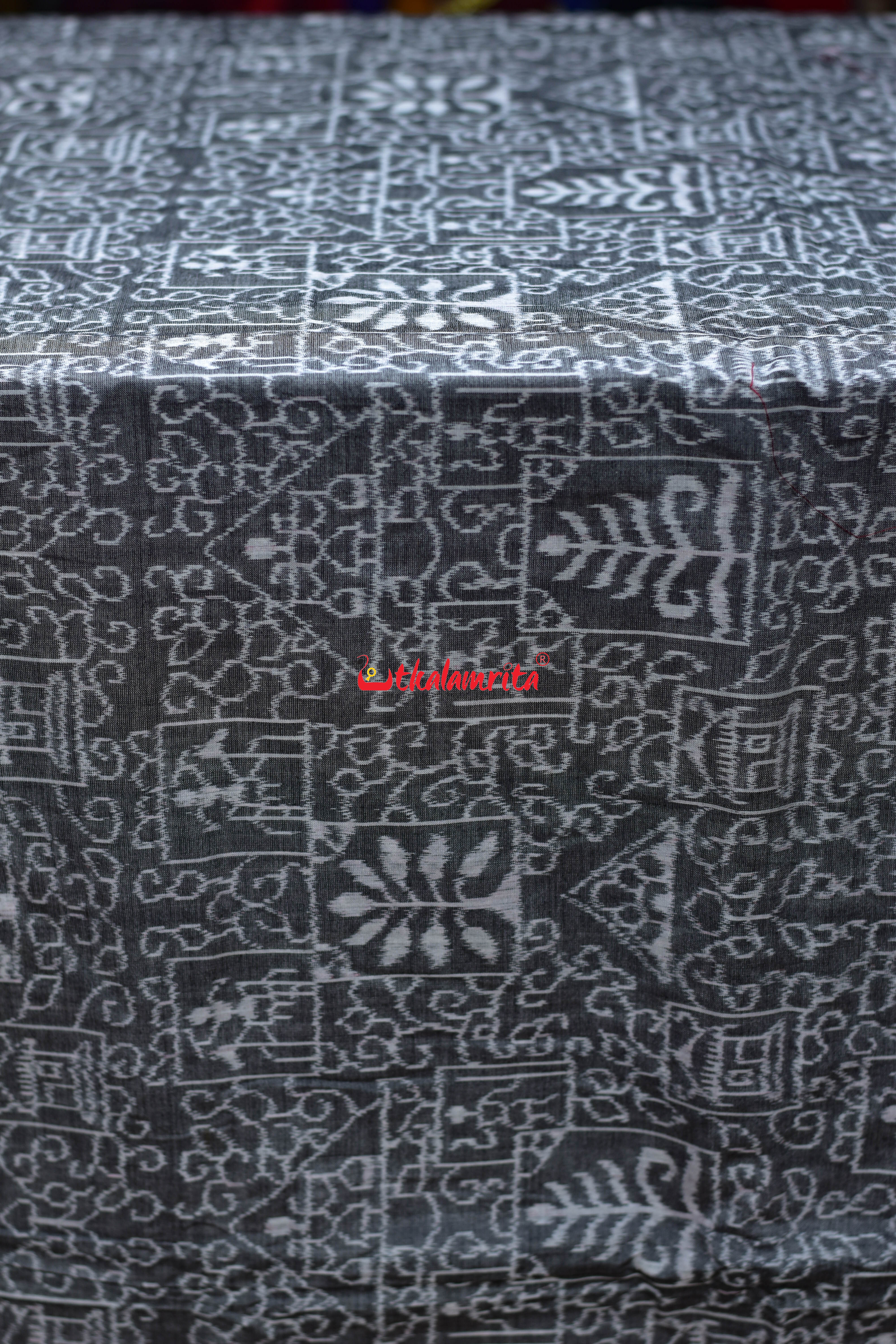 Grey Tribal Gacha Bandha Sambalpuri Cotton (Fabric)