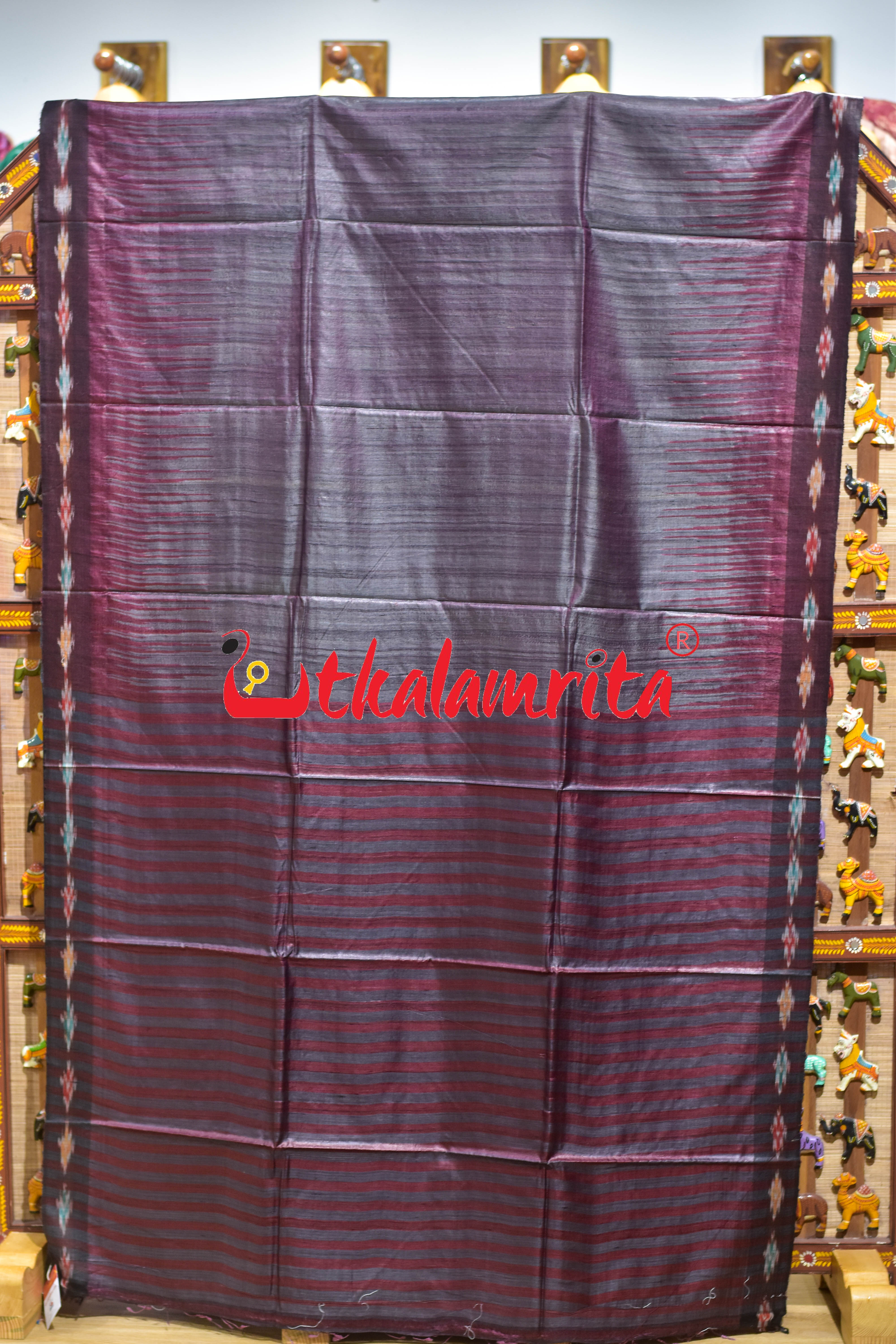 Burgundy Box Anchal Gopalpur Tussar Silk Saree