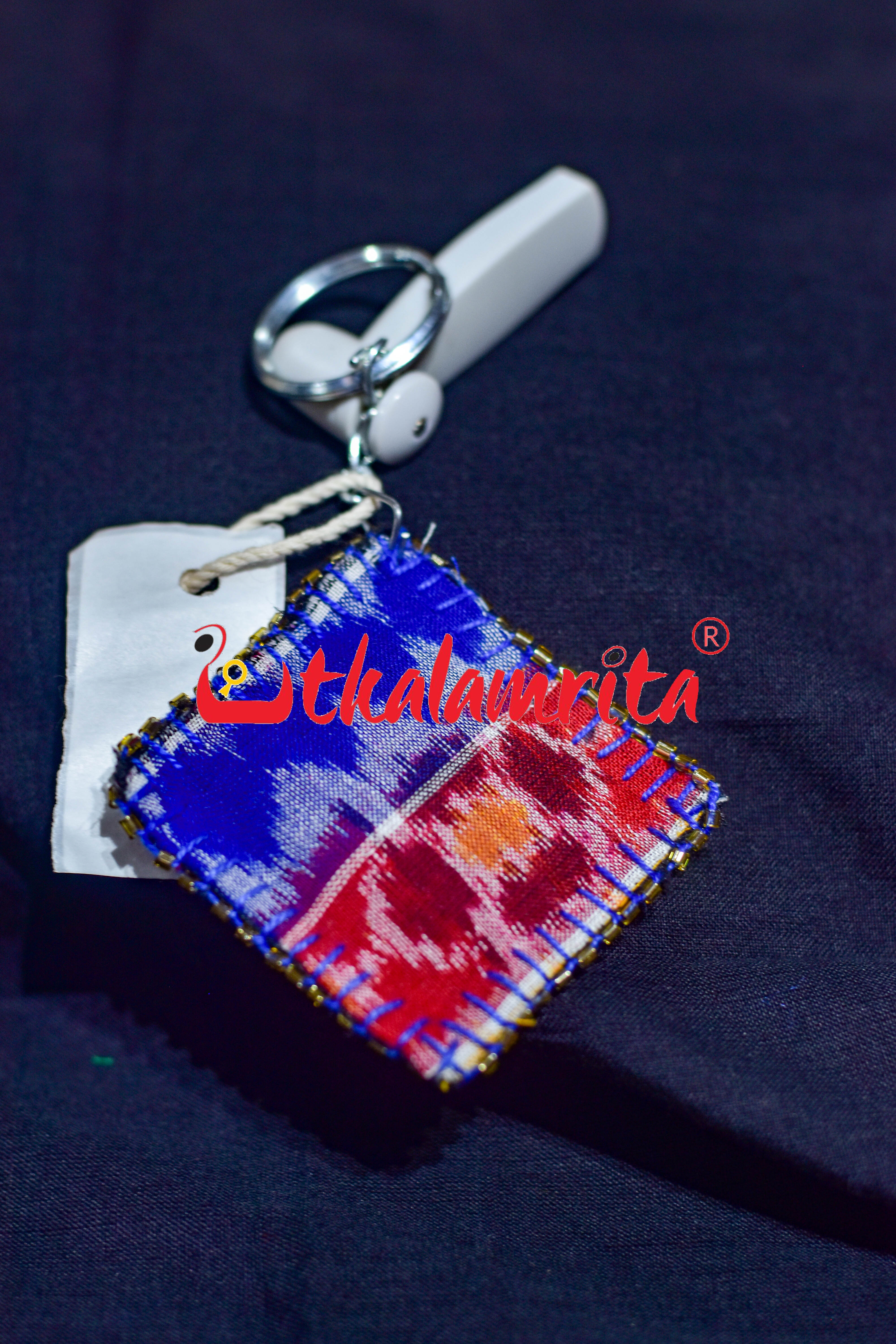 Blue Red Utkala Laxmi Key Chain