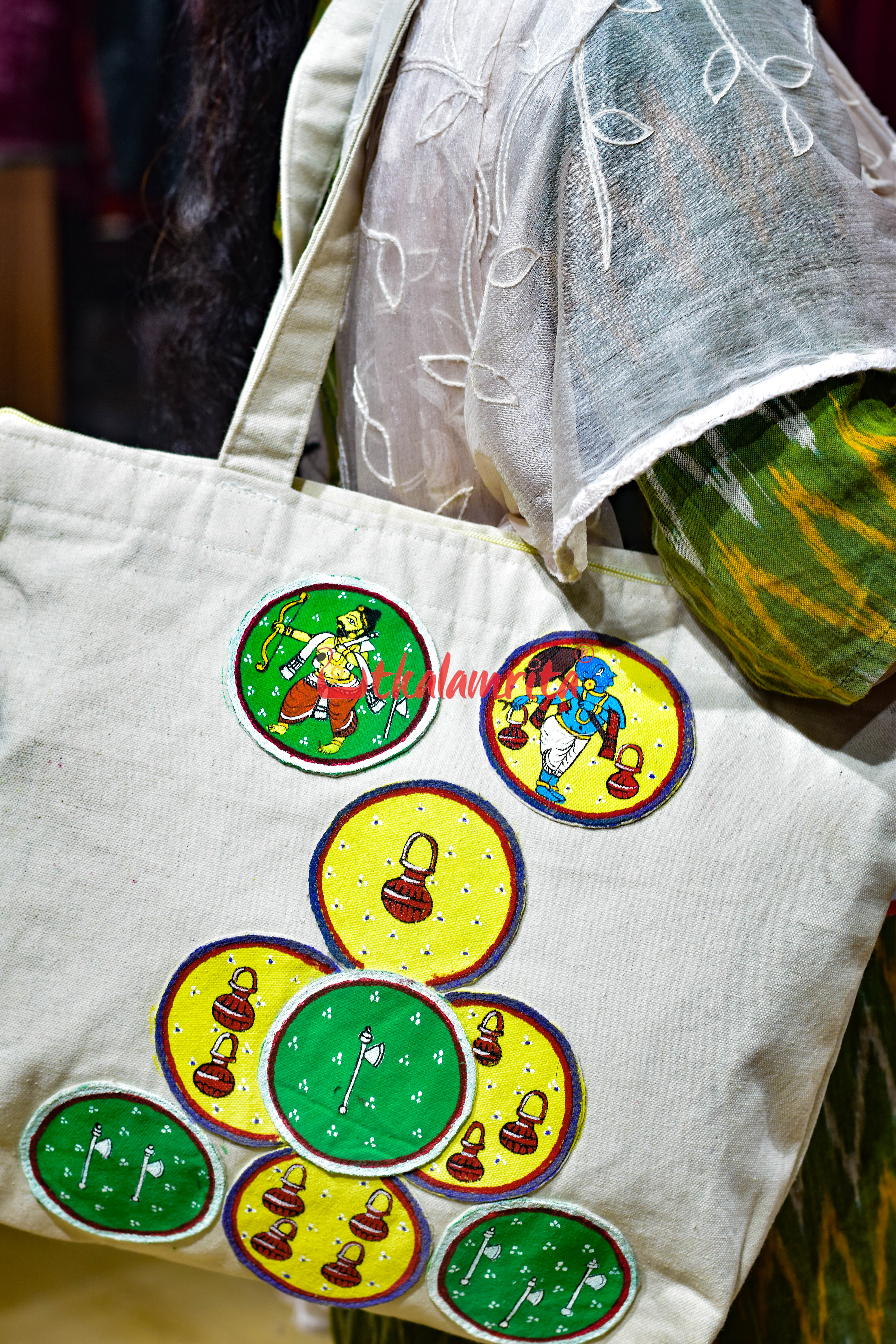 Ganjapa Dasabatara Parasuram Bamana Canvas Tote Bag