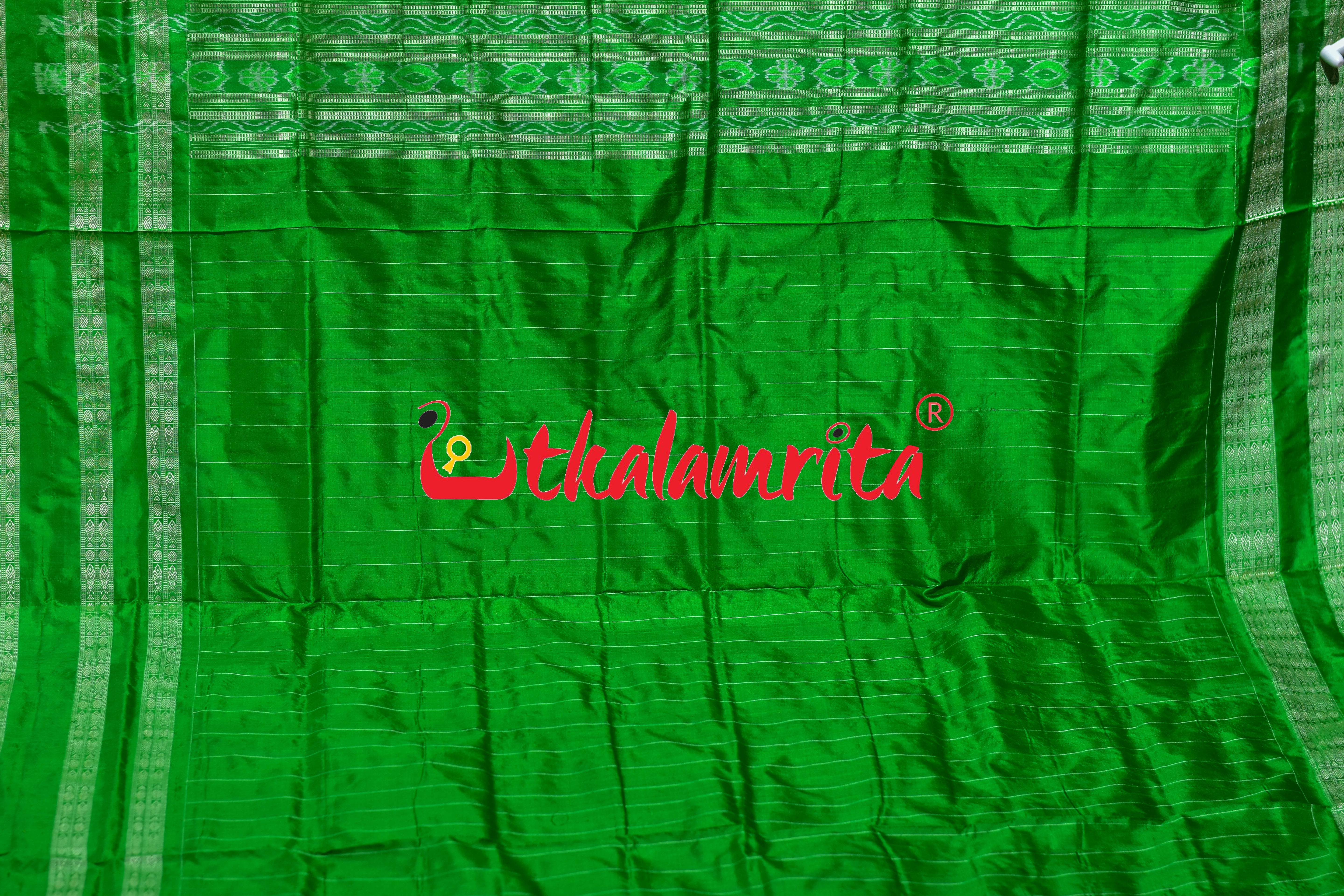 Jamun Green Big Border kalasa Sambalpuri Silk Saree