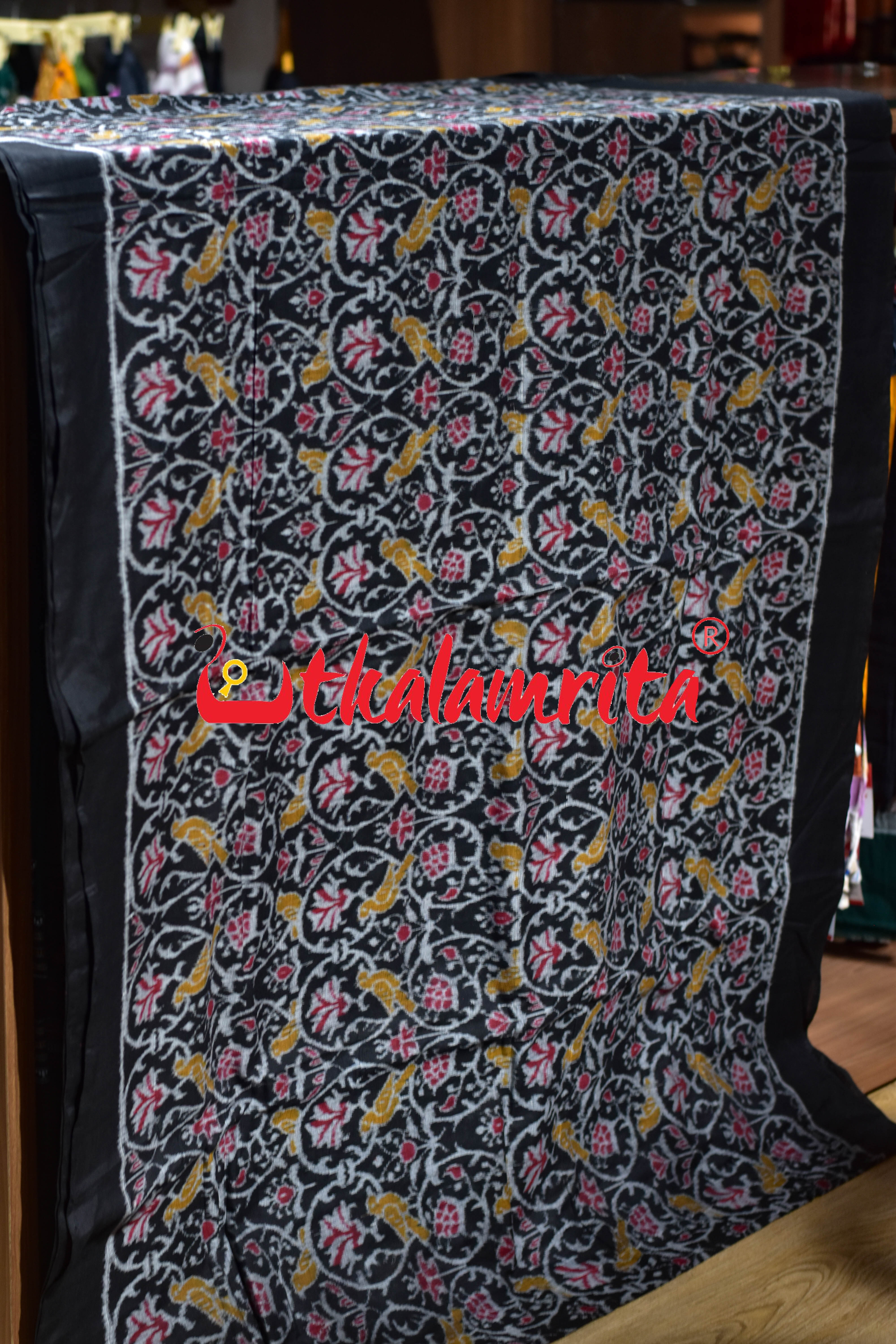 Black Chadhei Bana Sambalpuri Cotton (Fabric)