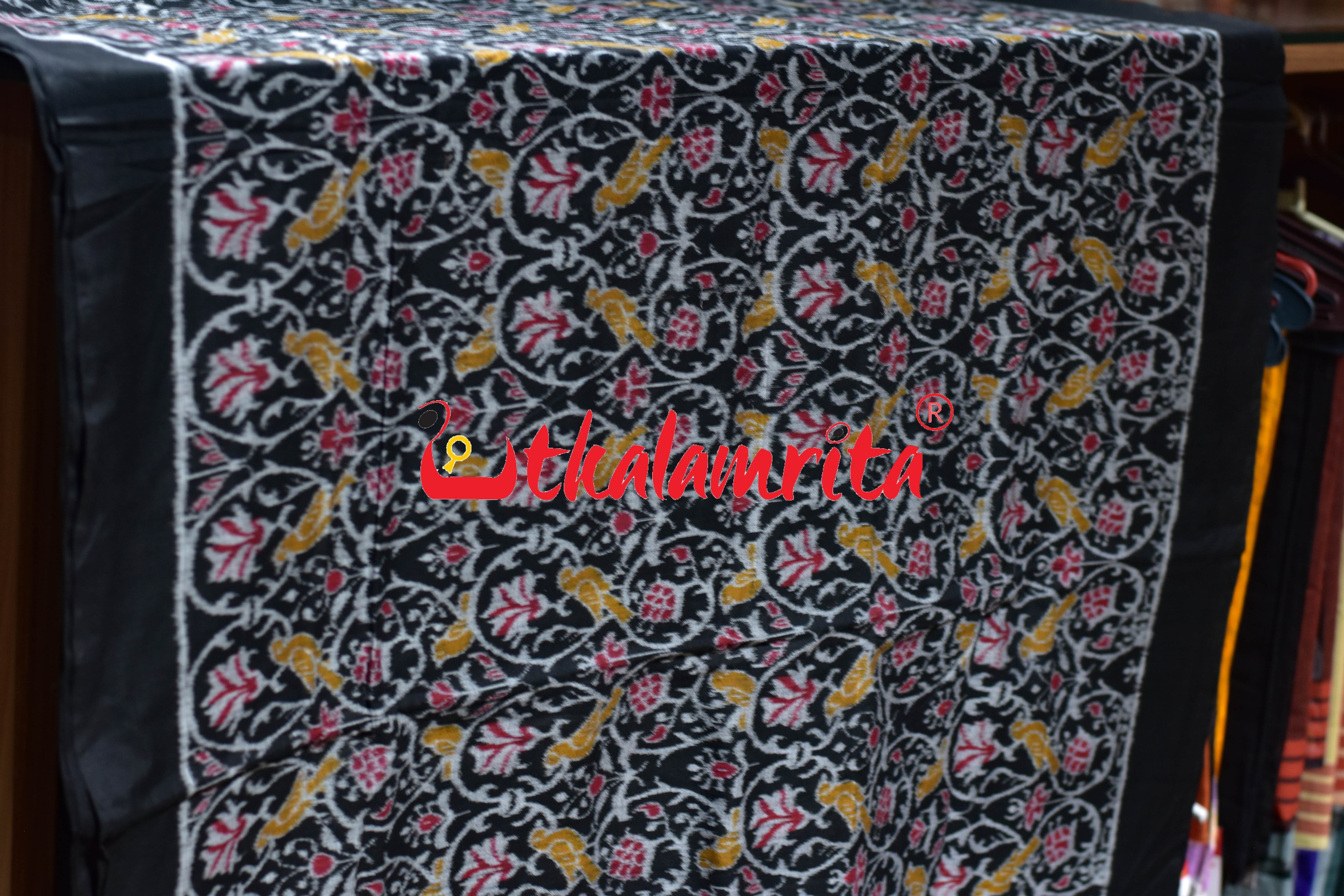 Black Chadhei Bana Sambalpuri Cotton (Fabric)