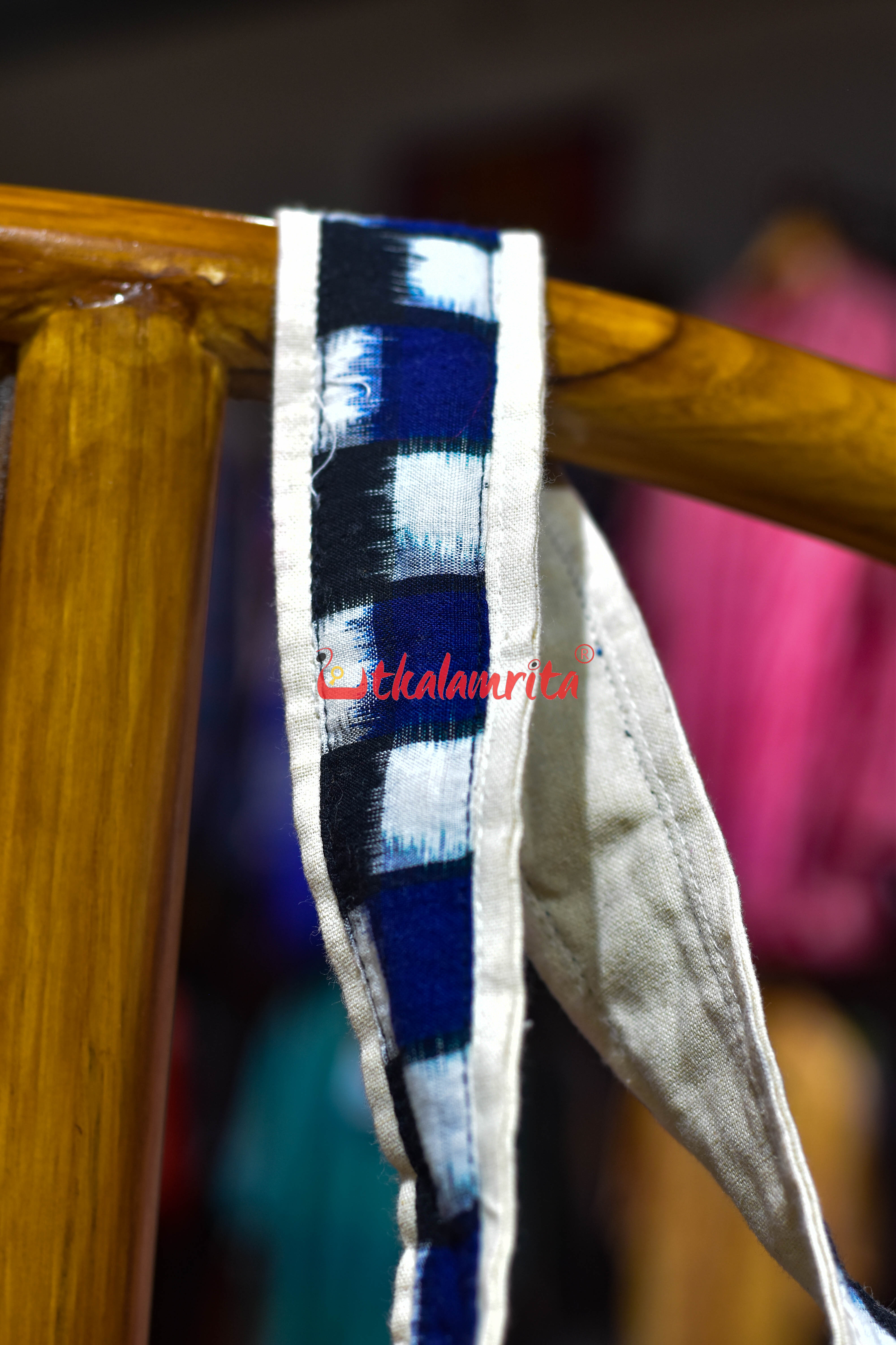 Blue Black 37 Kuthi with Tribals Potli Bag
