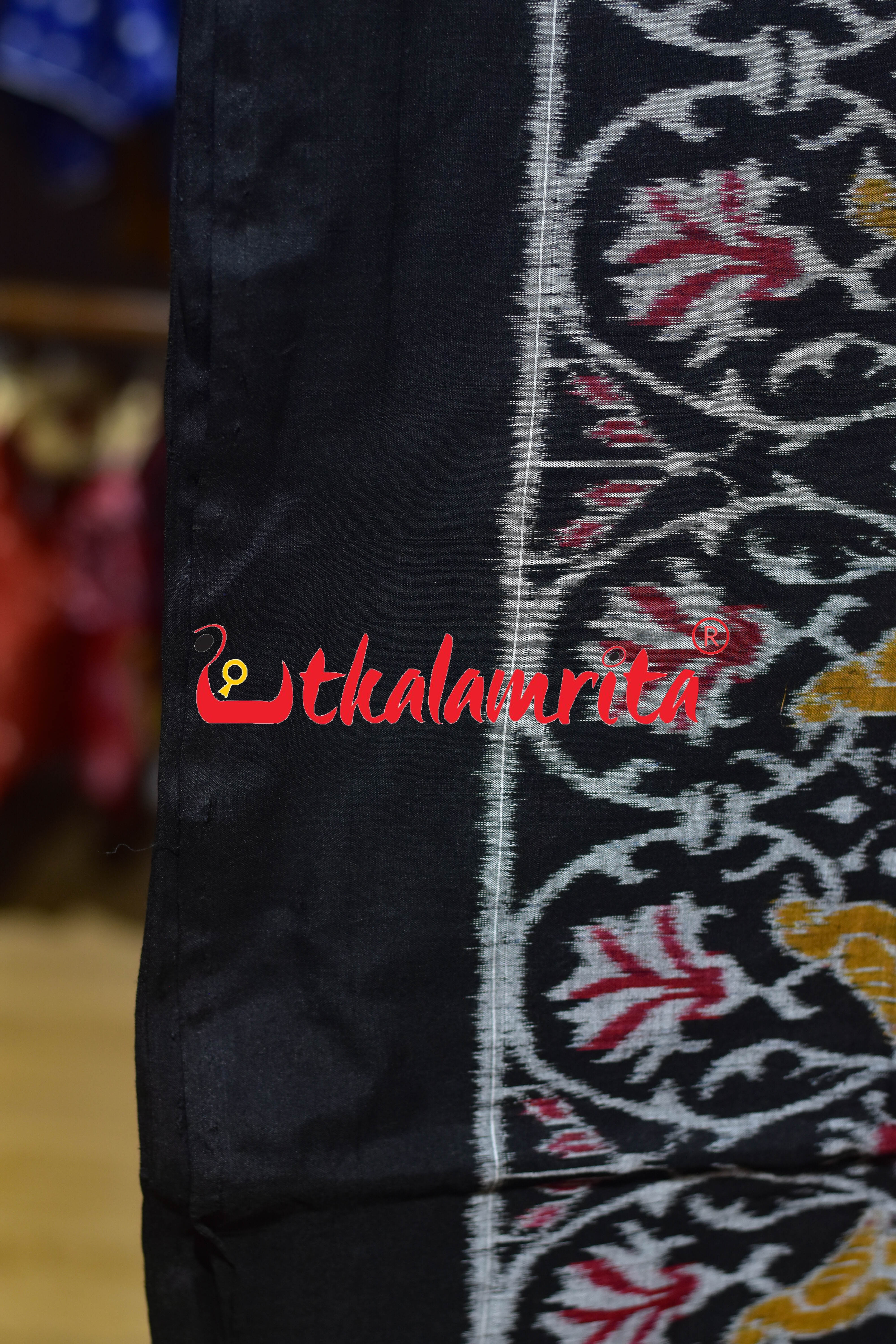 Black Chadhei Bana Sambalpuri Cotton (Fabric)
