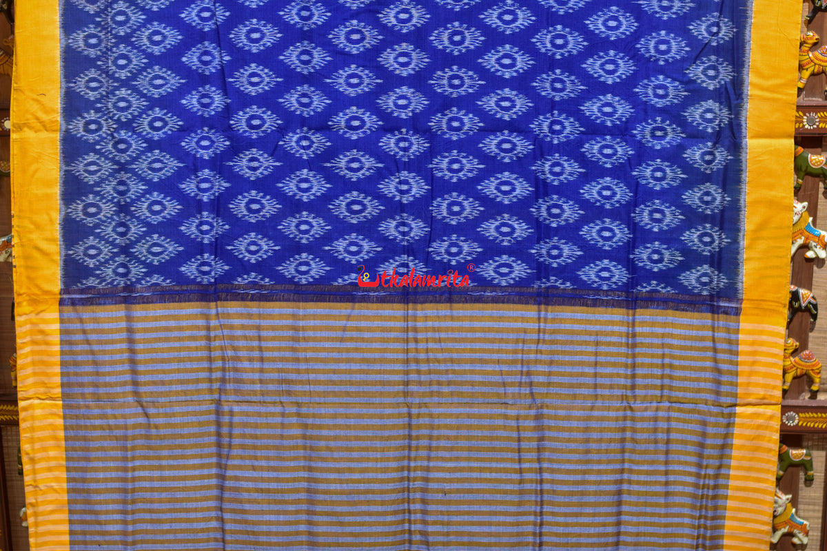 Tarabali Close Bandha Sky Blue Maniabandha Cotton Saree