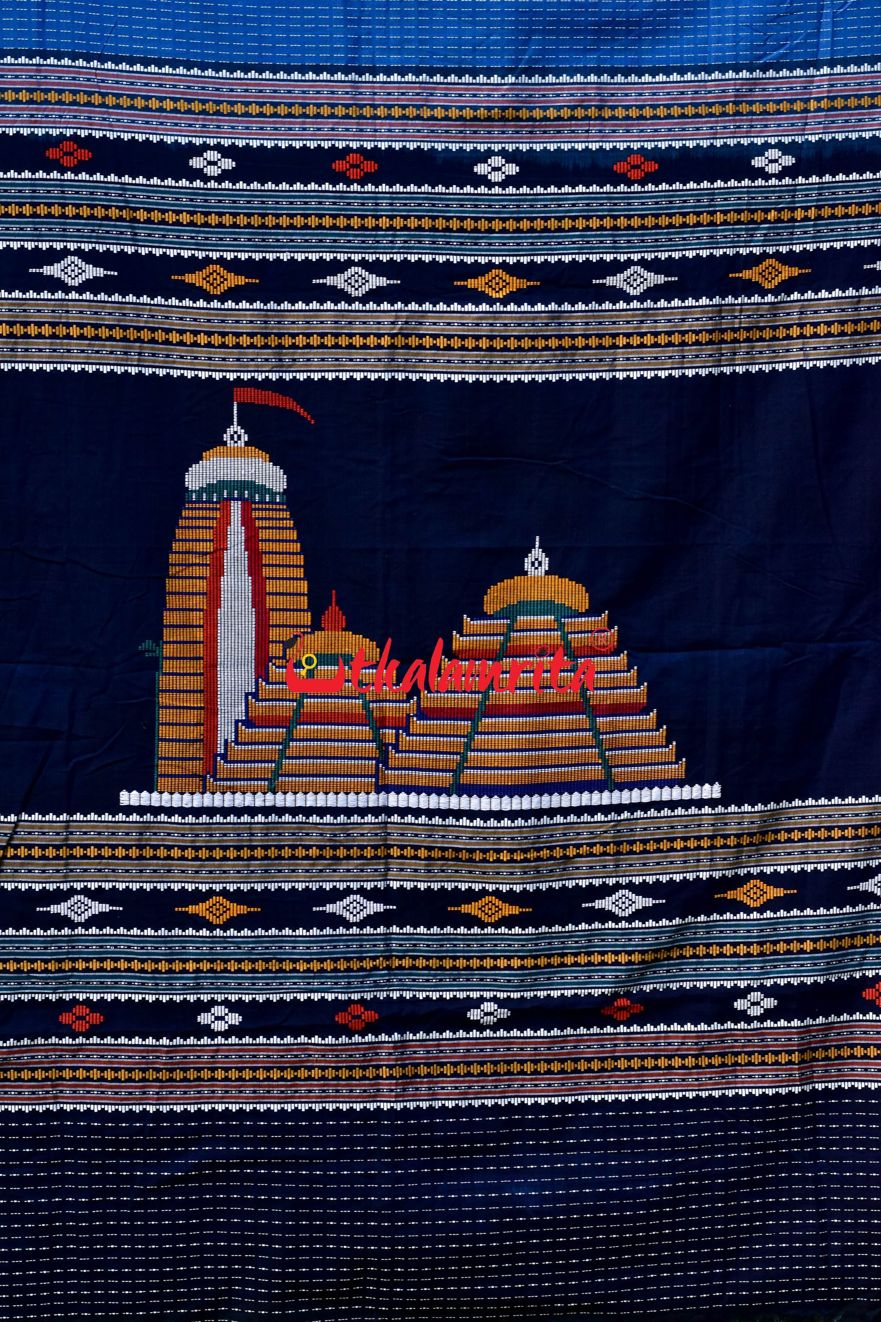 Blue Puri Mandira Dhalapathara Saree