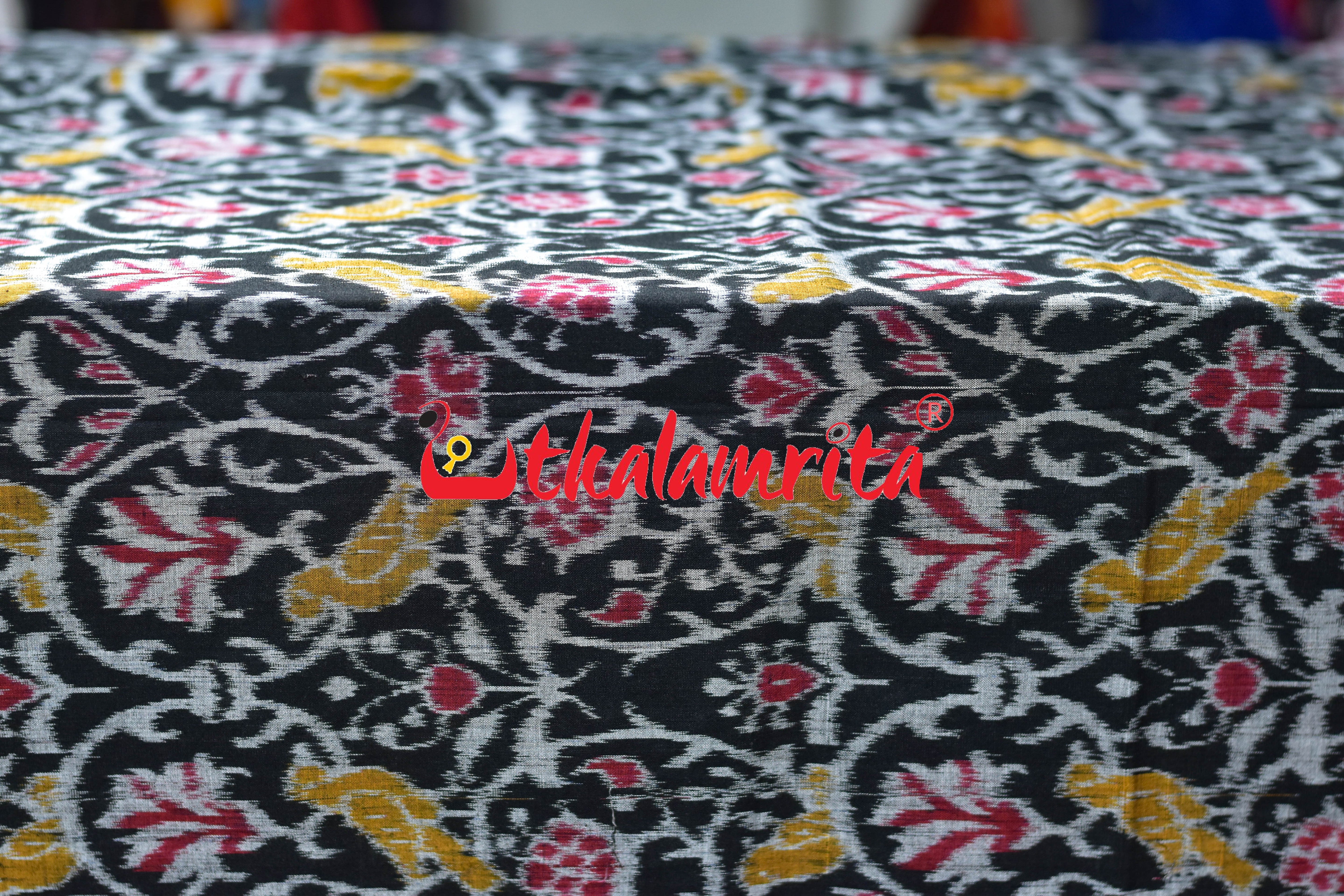 Black Chadhei Bana Sambalpuri Cotton (Fabric)