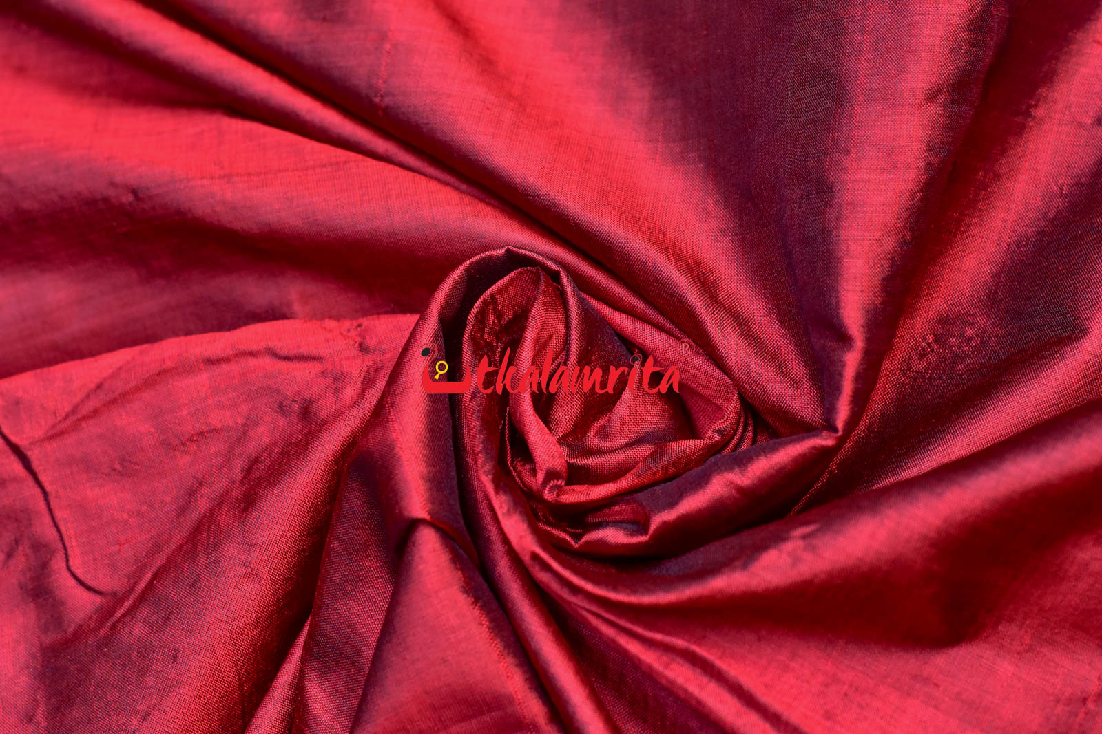 Maroon Flower Bandha Border Silk (Fabric)