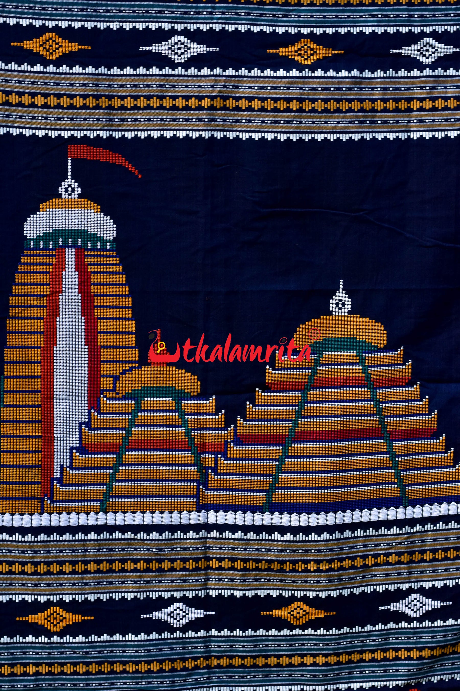 Blue Puri Mandira Dhalapathara Saree