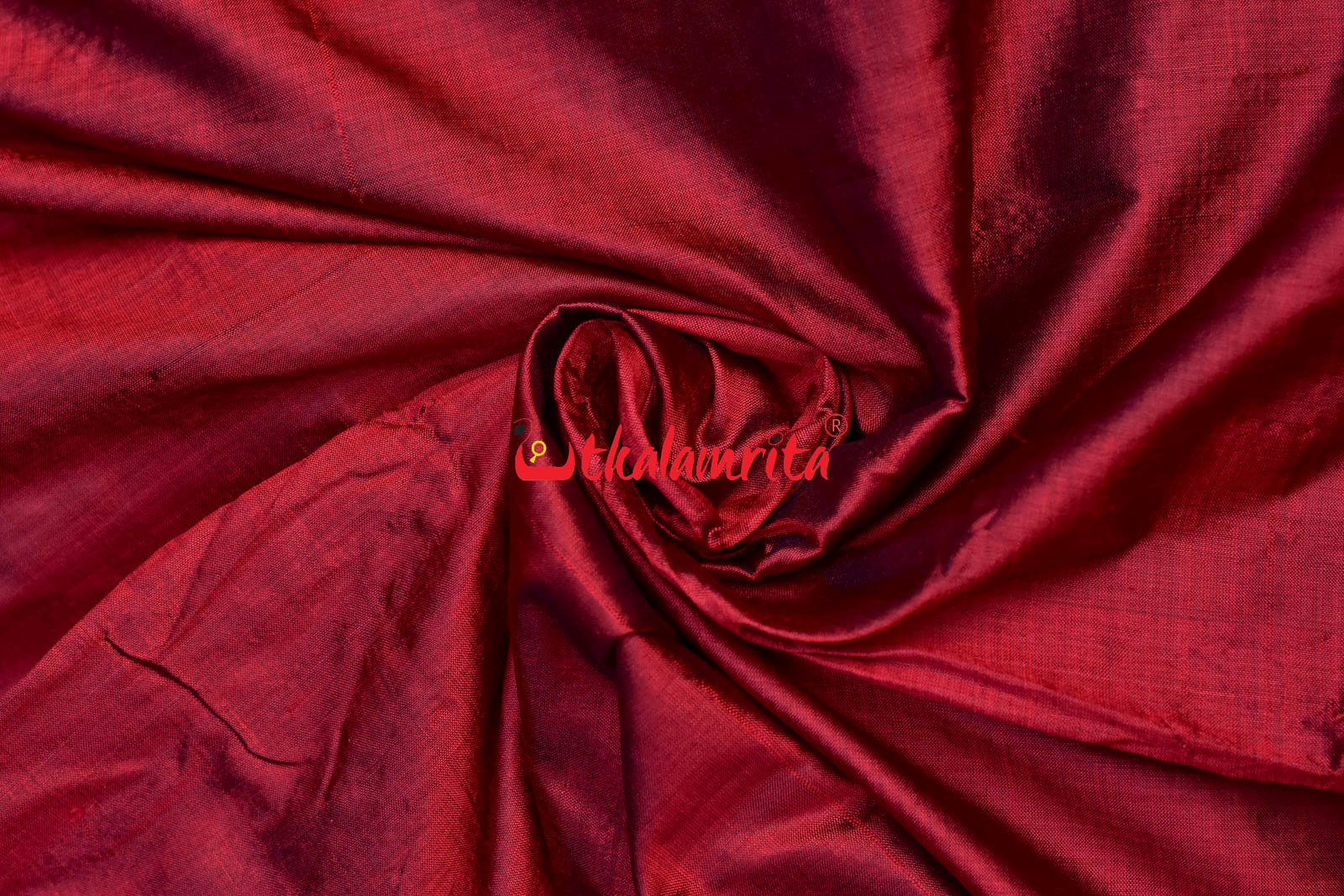 Maroon Flower Bandha Border Silk (Fabric)