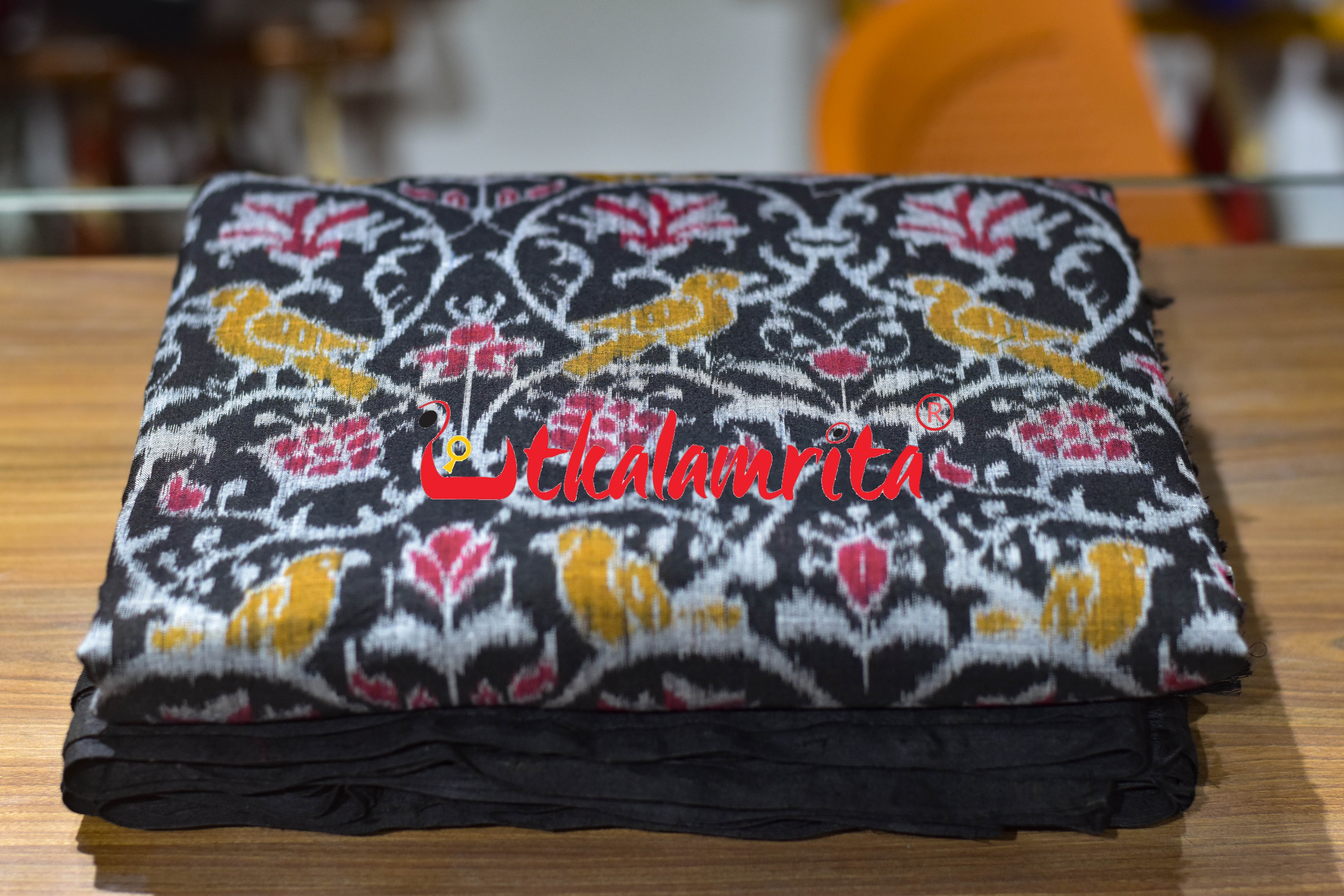 Black Chadhei Bana Sambalpuri Cotton (Fabric)