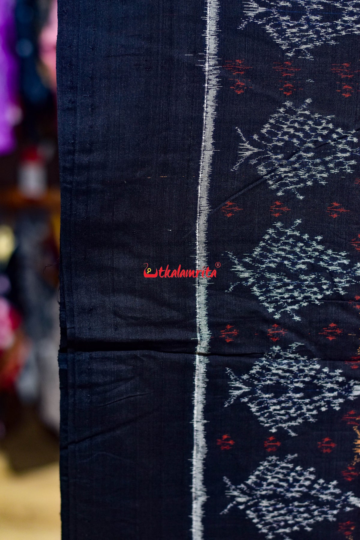 Black Gacha Sambalpuri Cotton (Fabric)