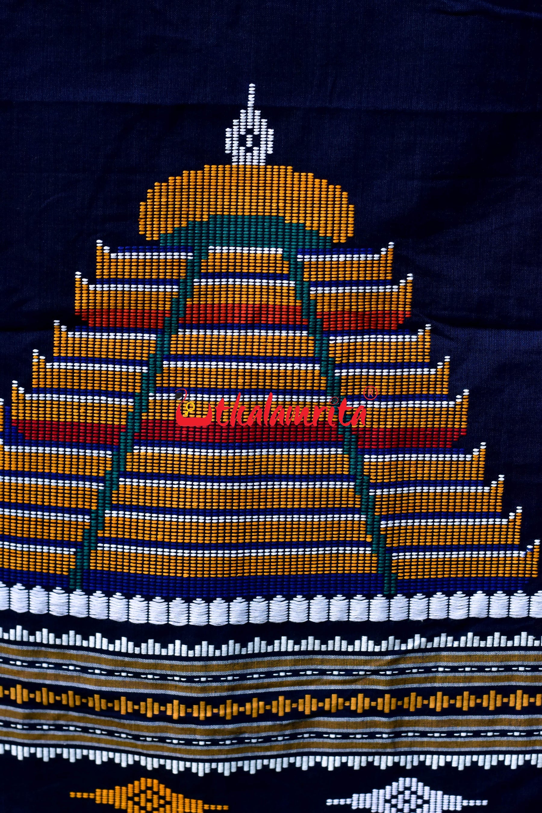 Blue Puri Mandira Dhalapathara Saree