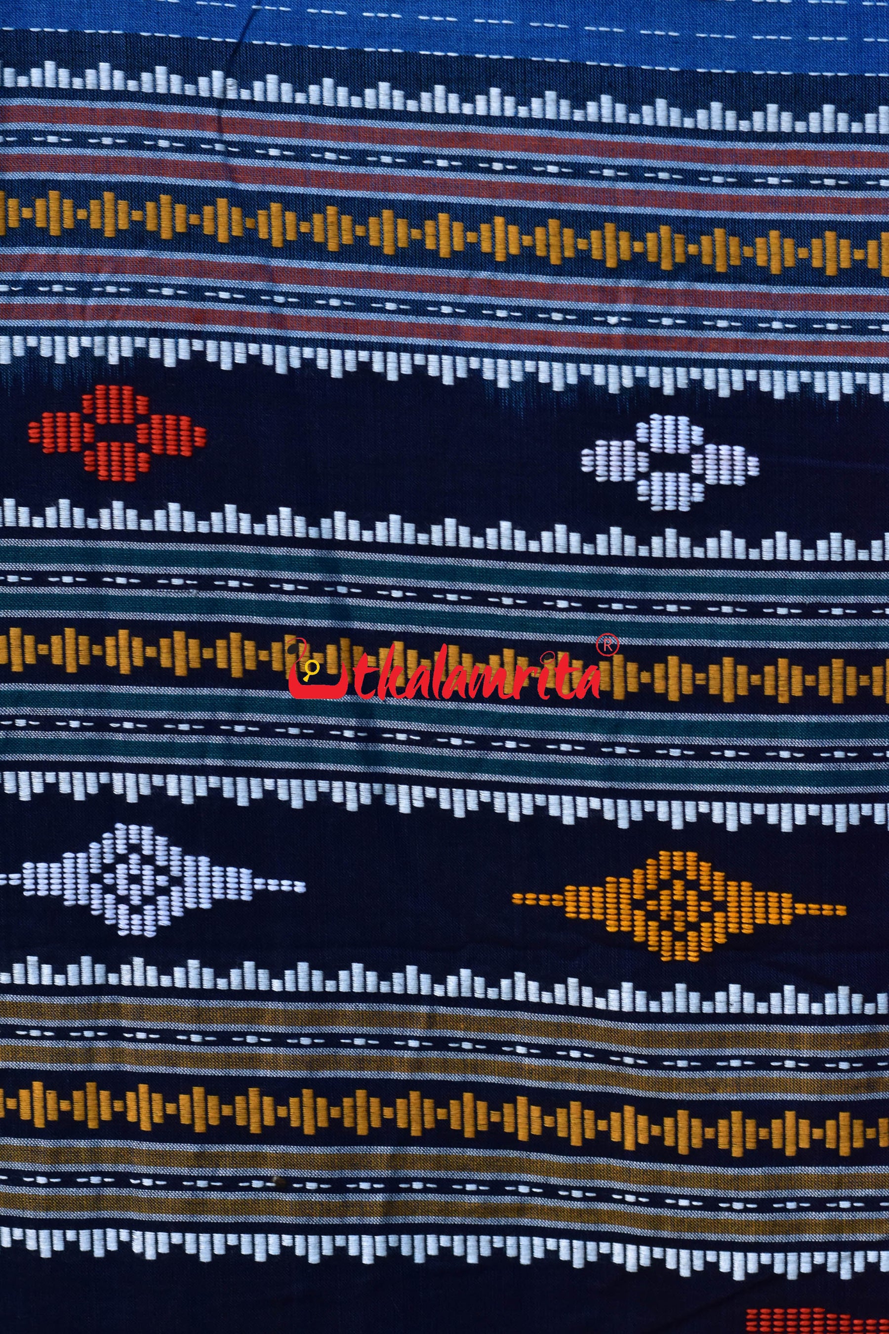 Blue Puri Mandira Dhalapathara Saree
