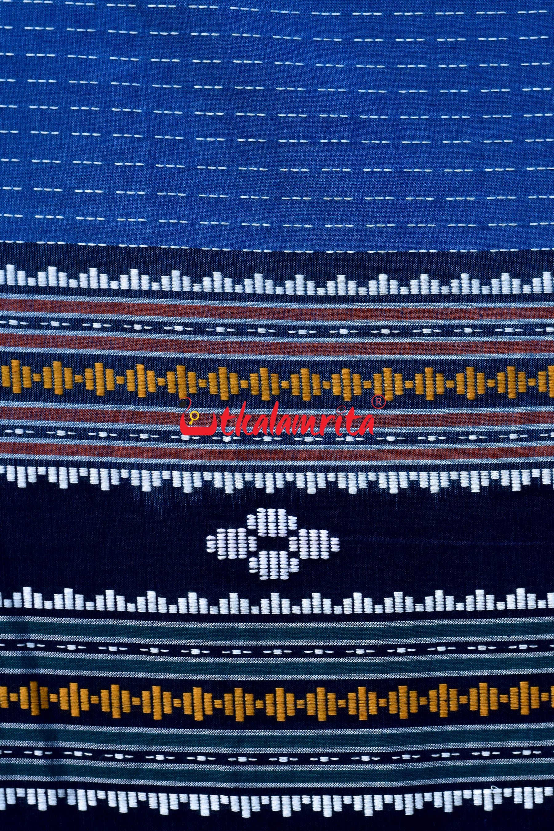 Blue Puri Mandira Dhalapathara Saree