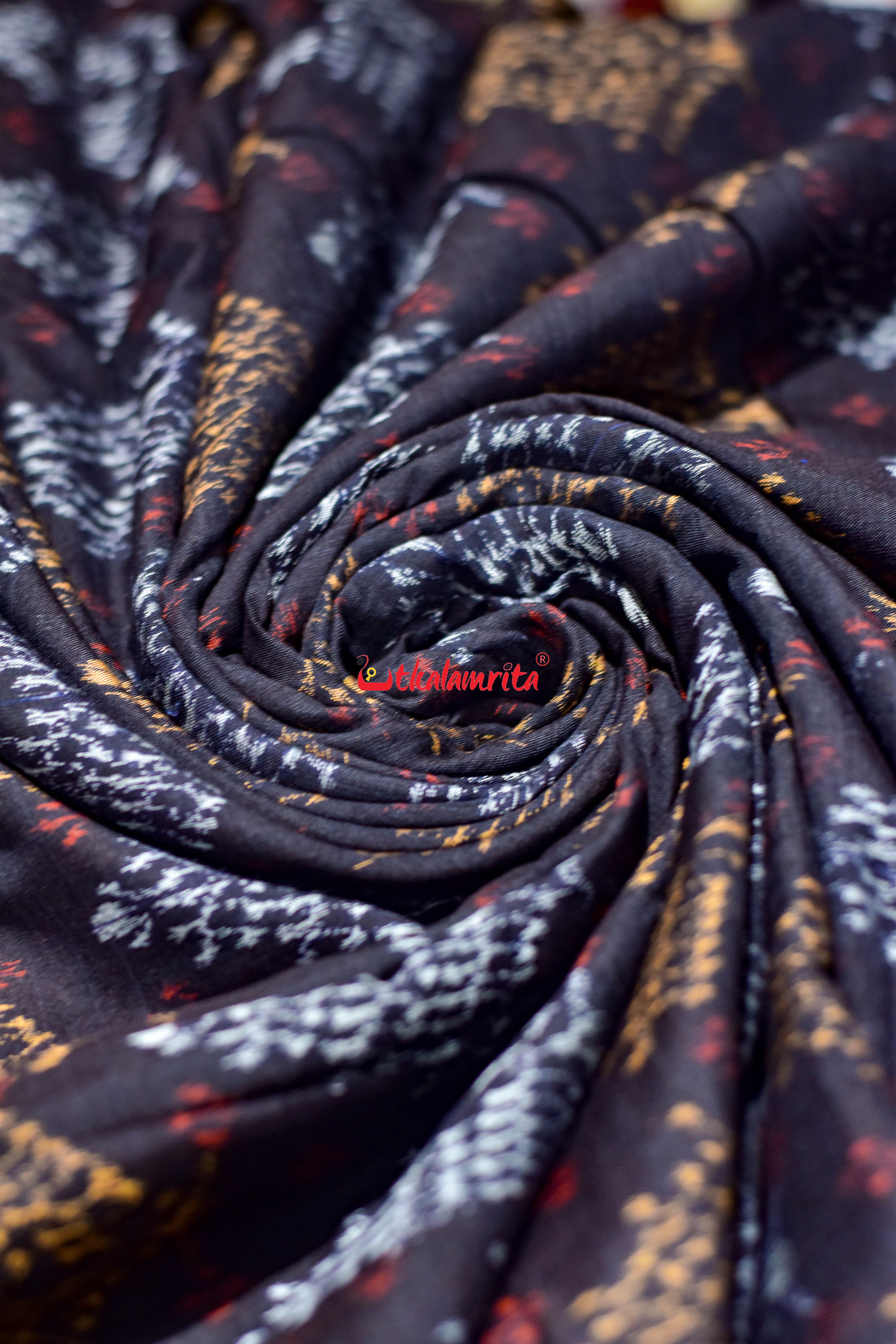 Black Gacha Sambalpuri Cotton (Fabric)