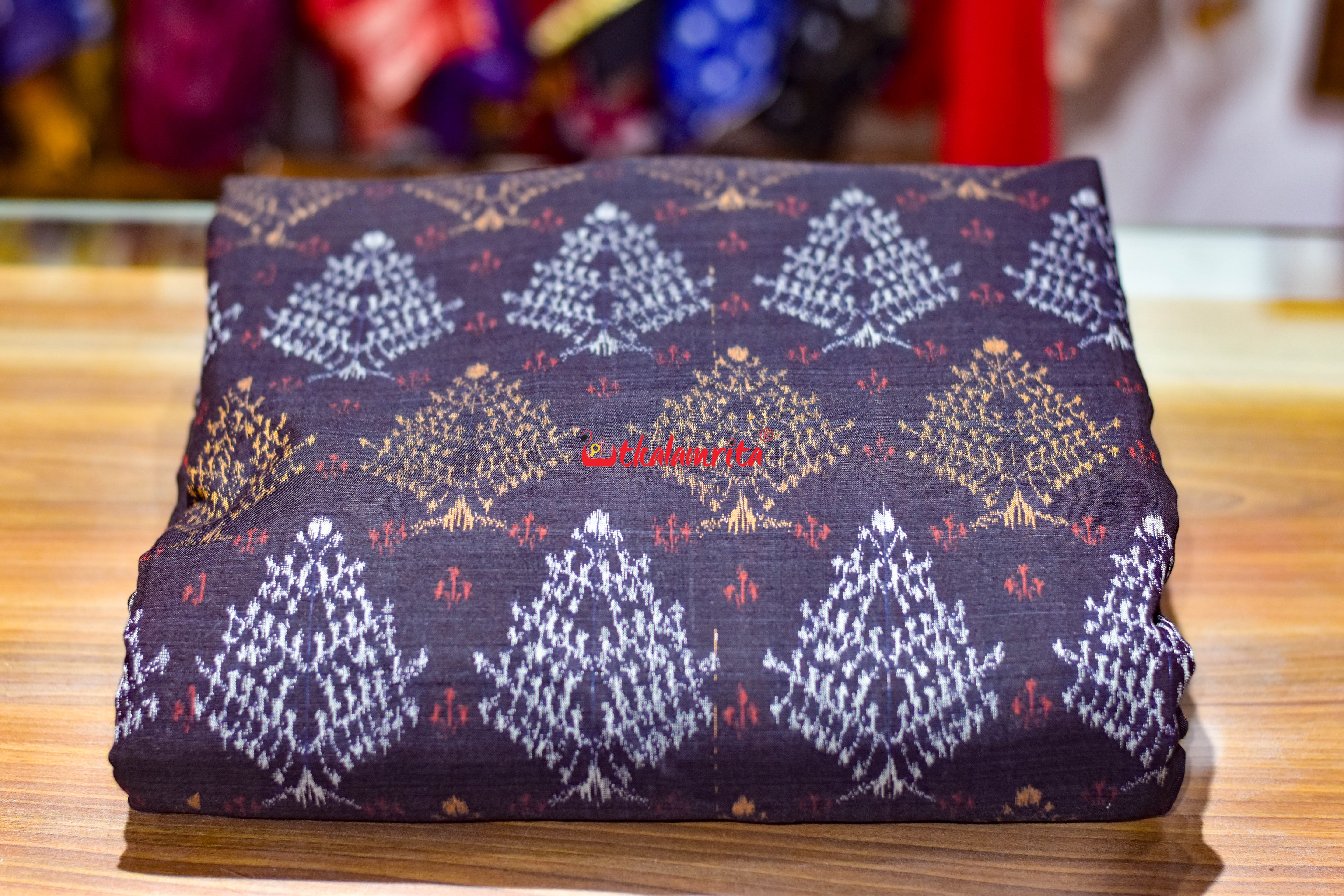 Black Gacha Sambalpuri Cotton (Fabric)