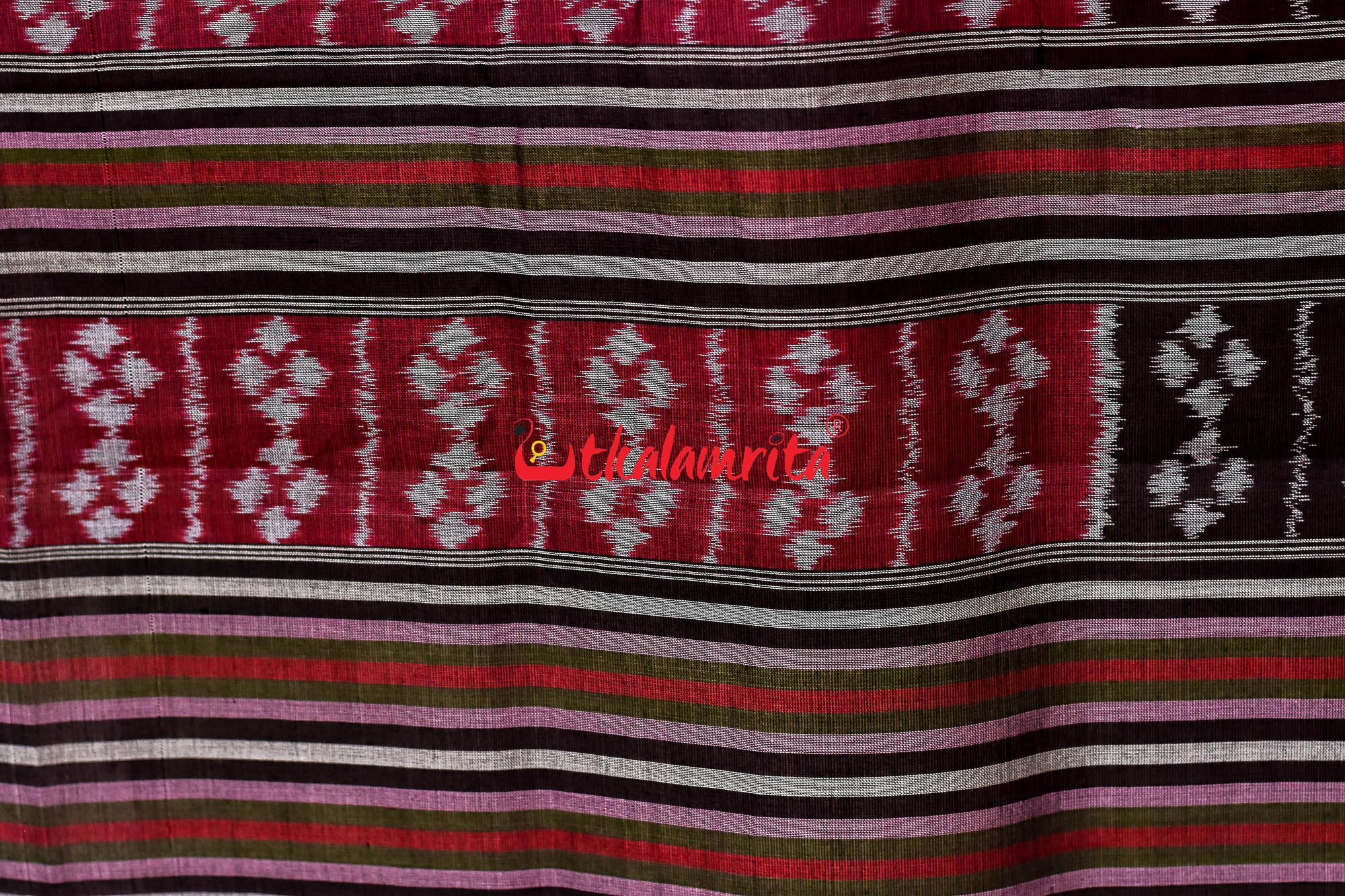 Pink Spatik Sambalpuri Cotton Saree