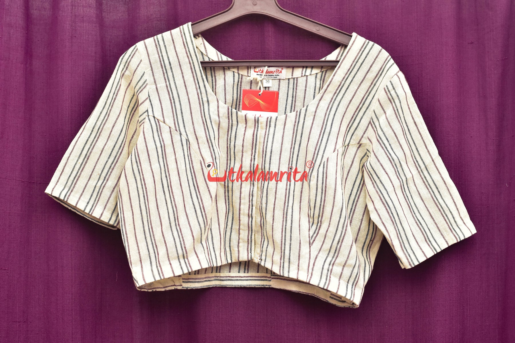 Kotpad Black Maroon Stripes (Blouse)