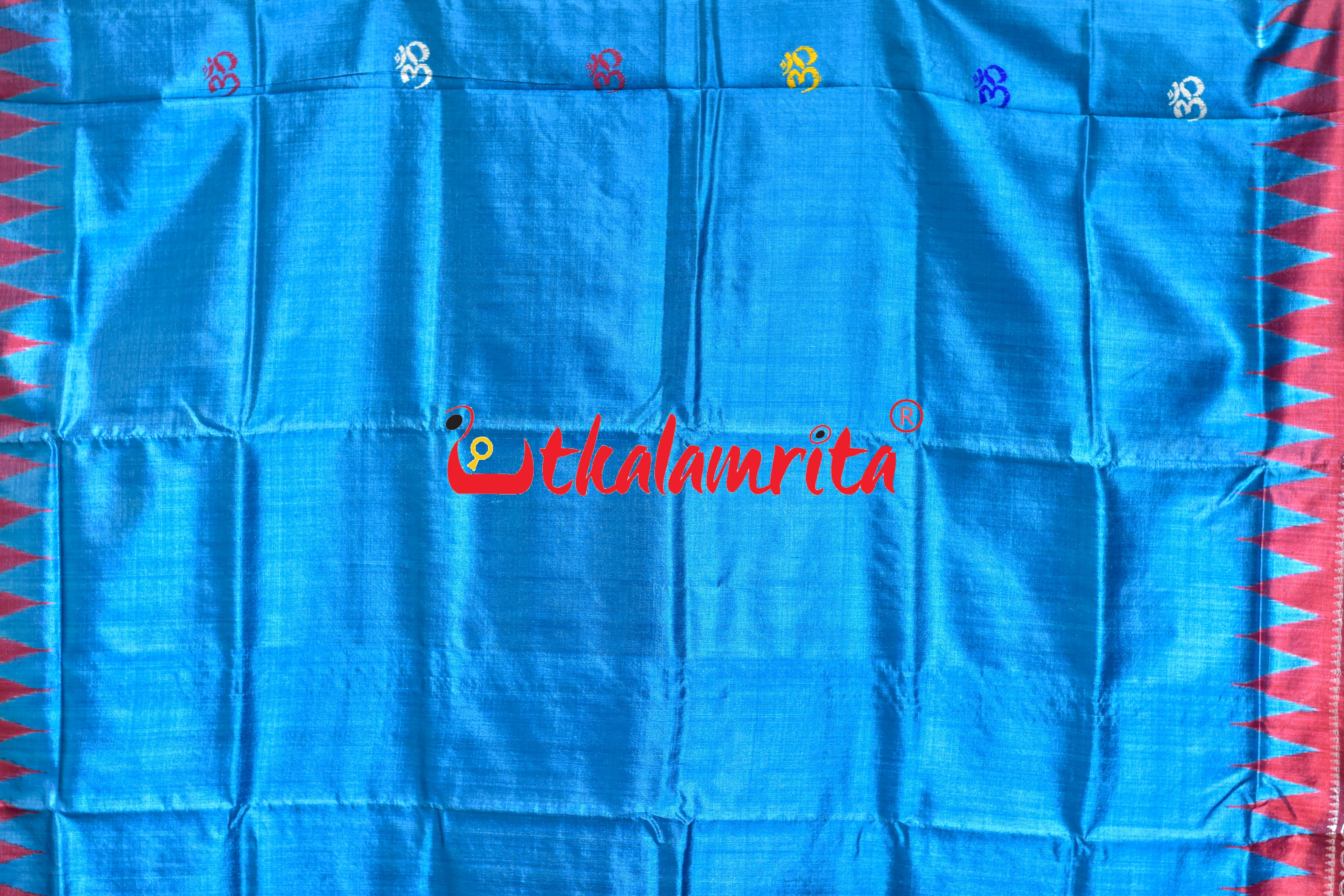 Blue Mulbery Om Gopalpur Tussar Silk Saree