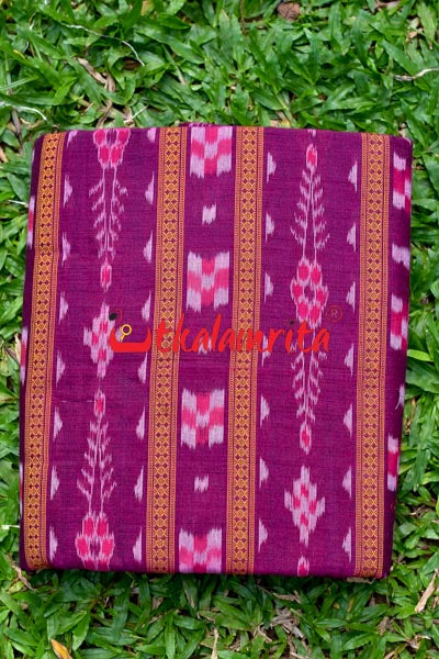Magenta Pasapali With Flower Ikat (Fabric)
