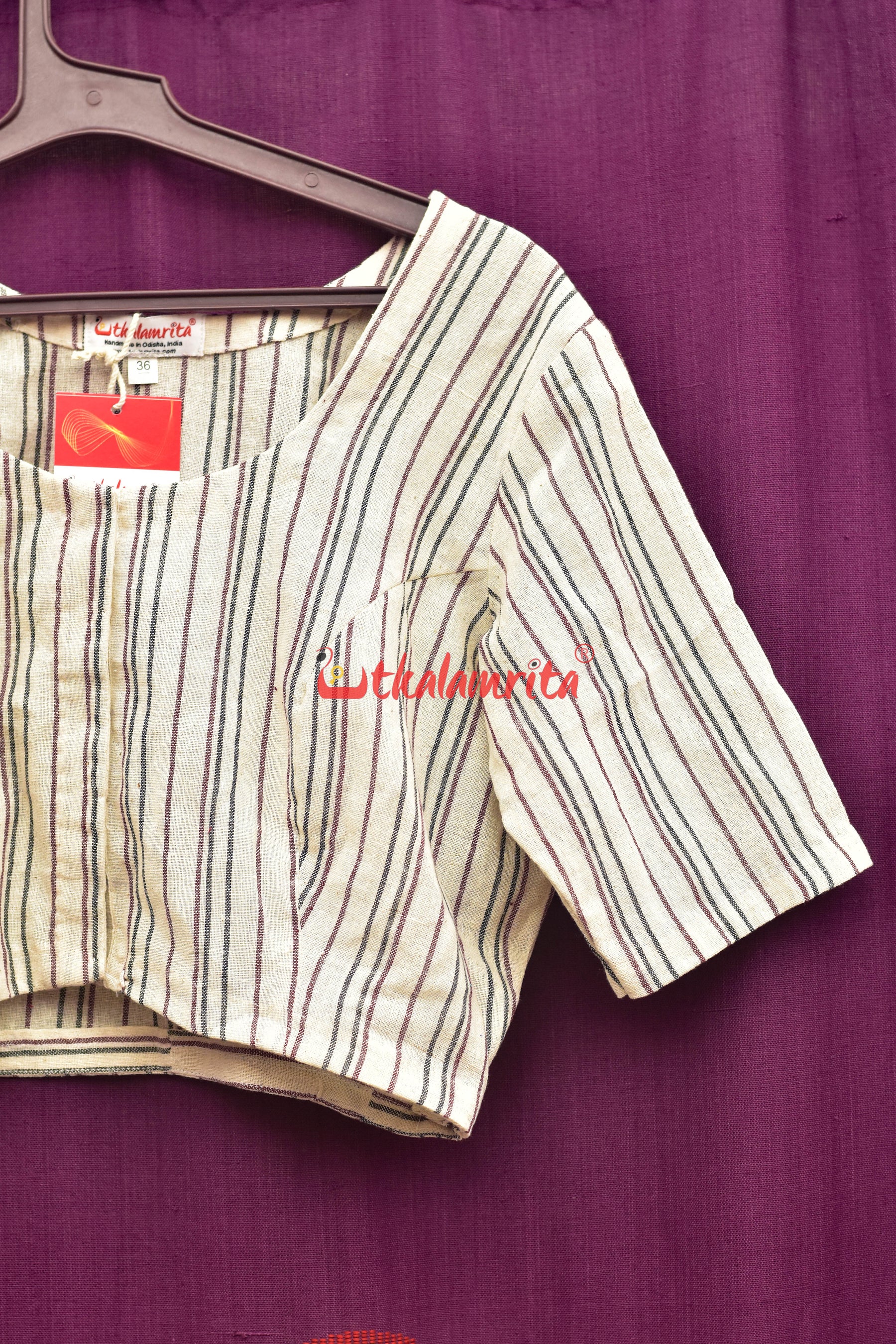 Kotpad Black Maroon Stripes (Blouse)