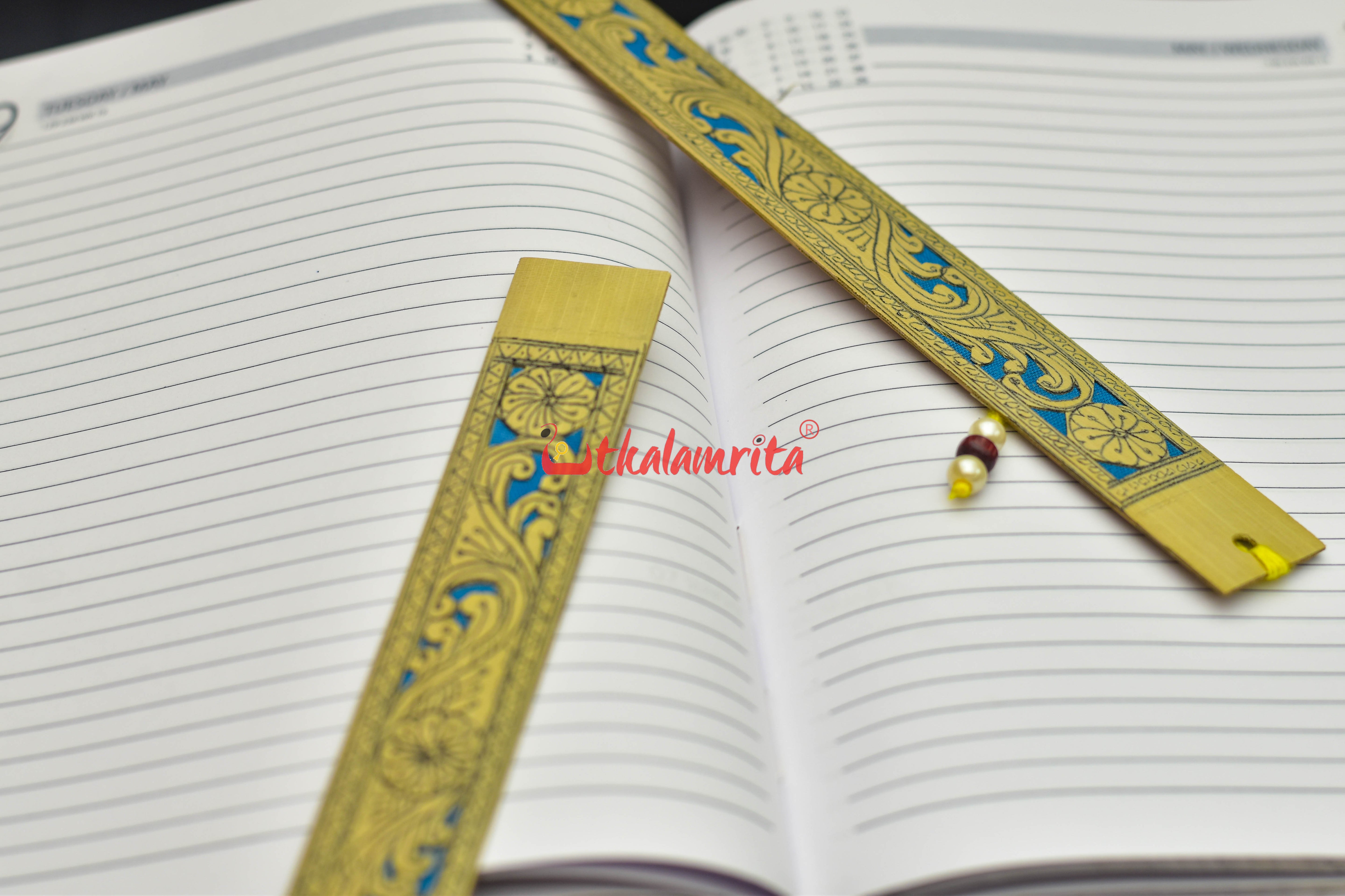 Blue Flower Design (Talapatra Bookmark)