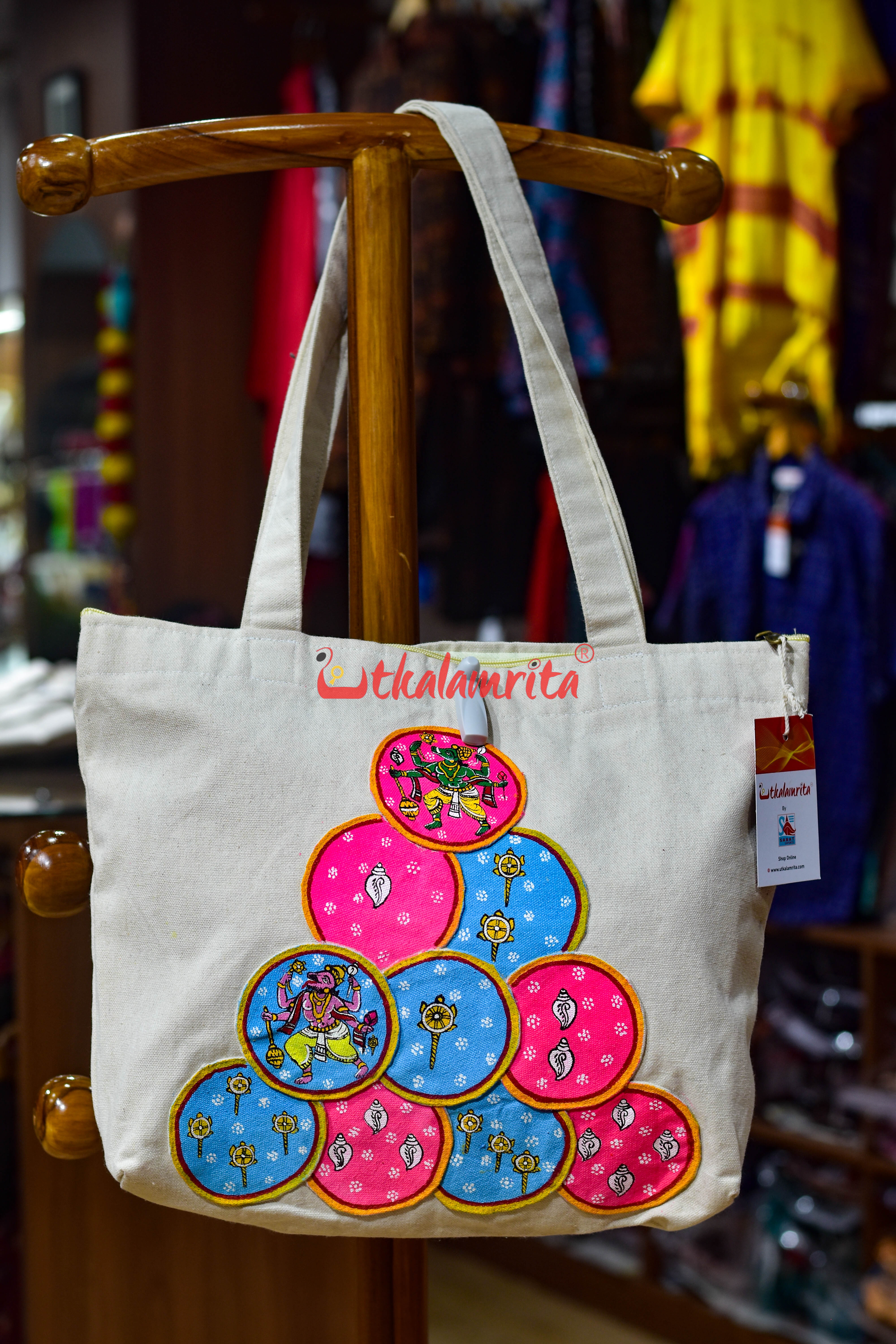 Ganjapa Dasabatara Nrusinha Baraha Canvas Tote Bag