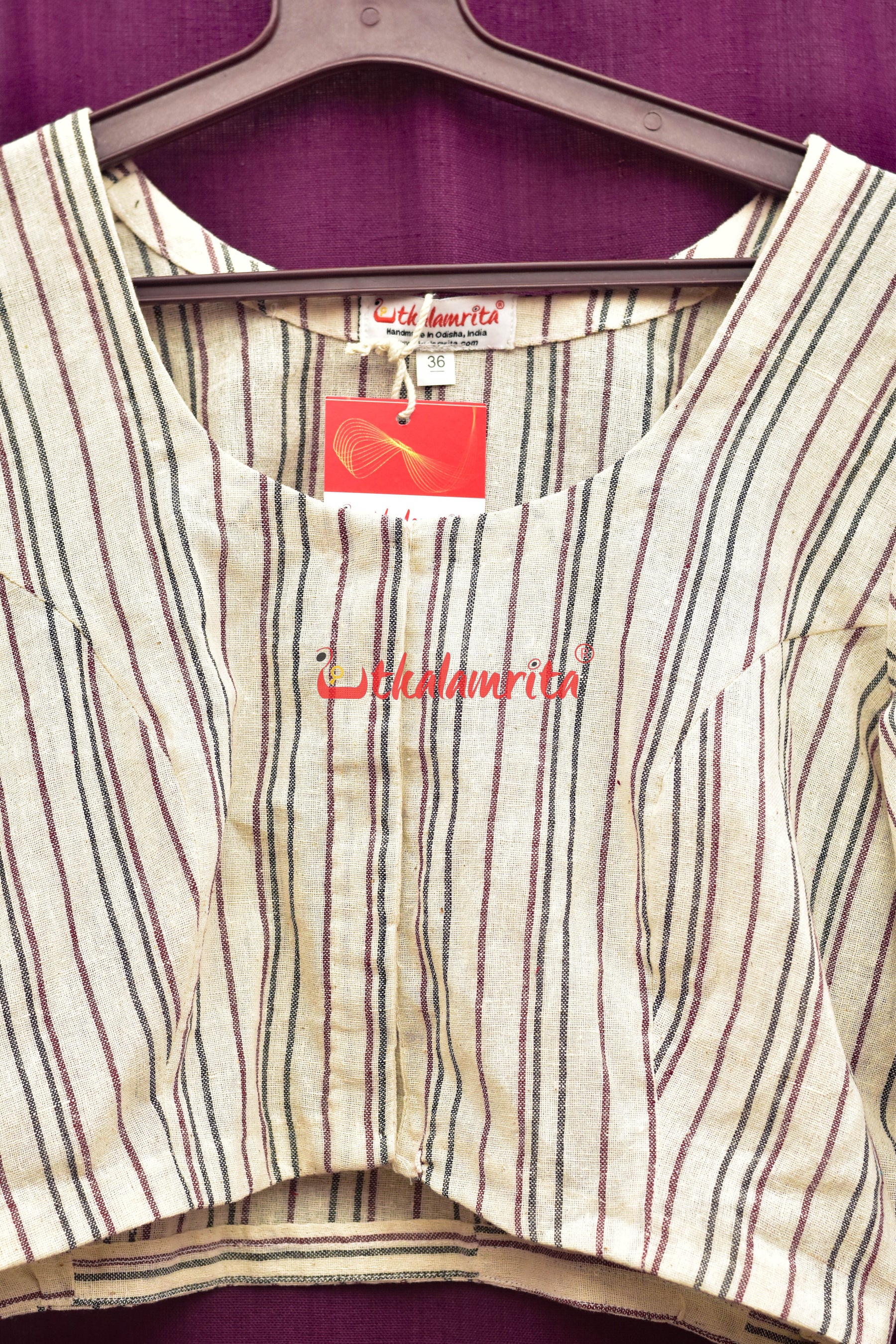 Kotpad Black Maroon Stripes (Blouse)